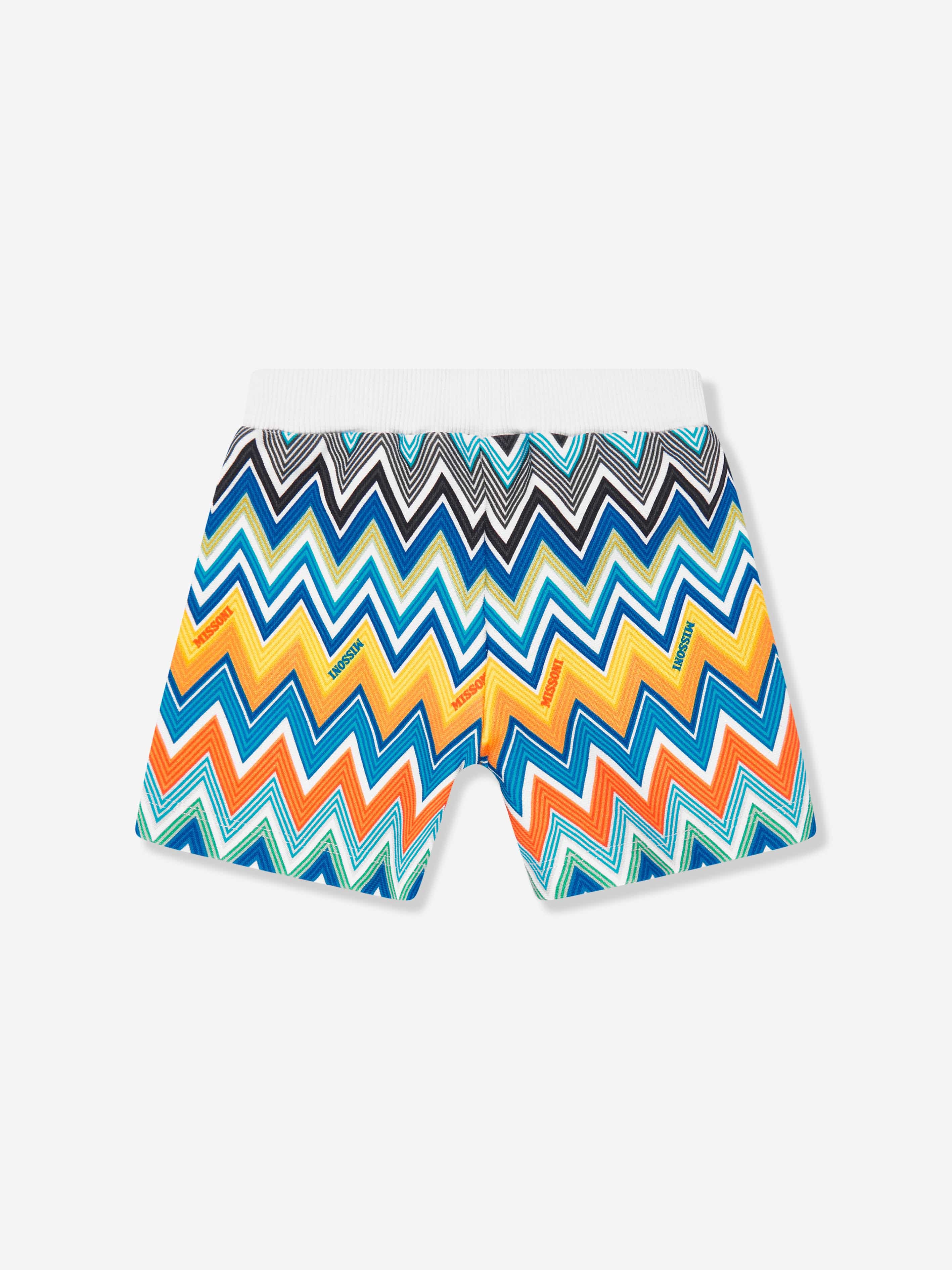 Baby Boys Zigzag Jersey Shorts in Blue Official