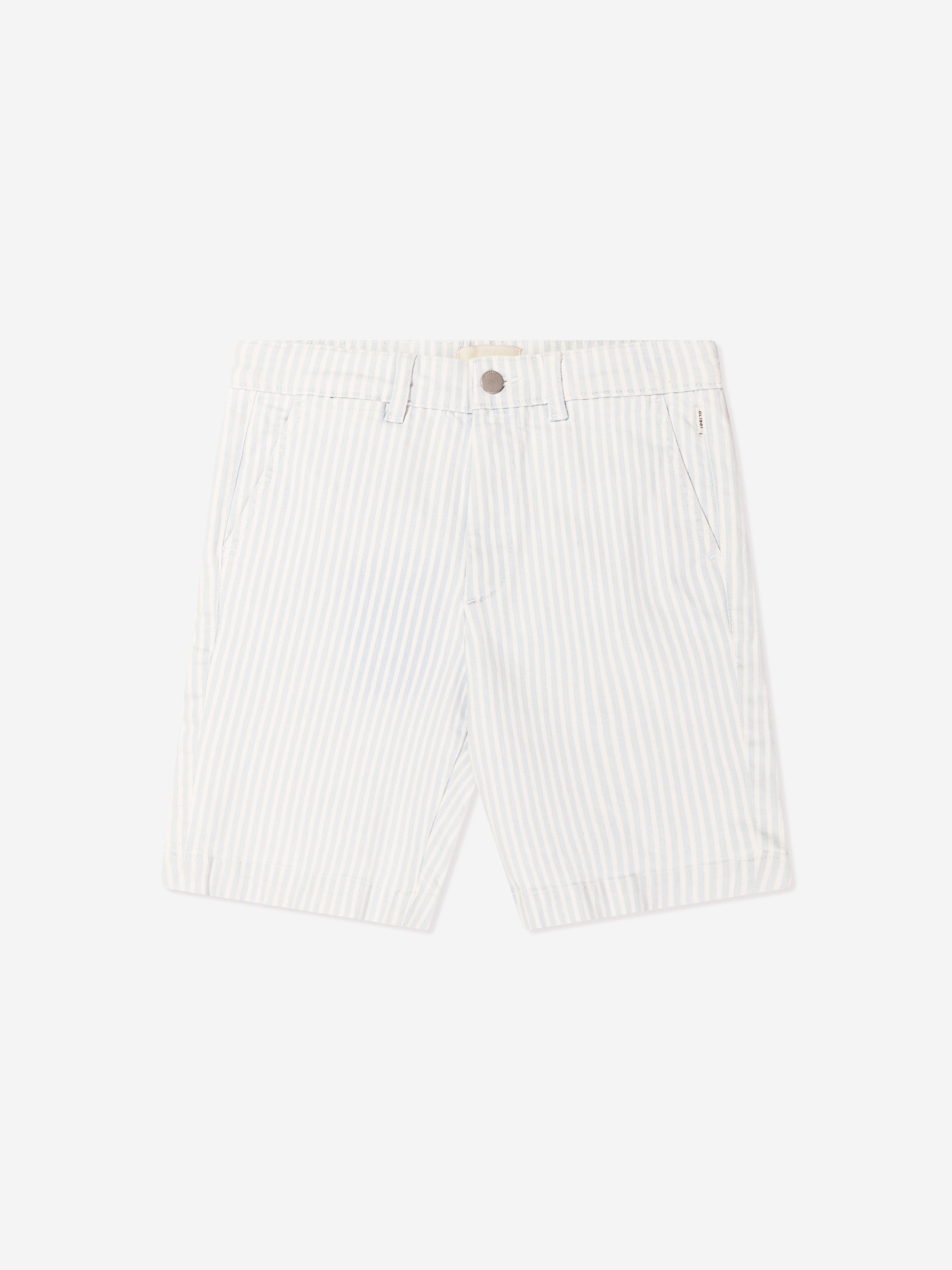 DL1961 Boys Striped Jacob Chino Shorts in Blue Sale Popular