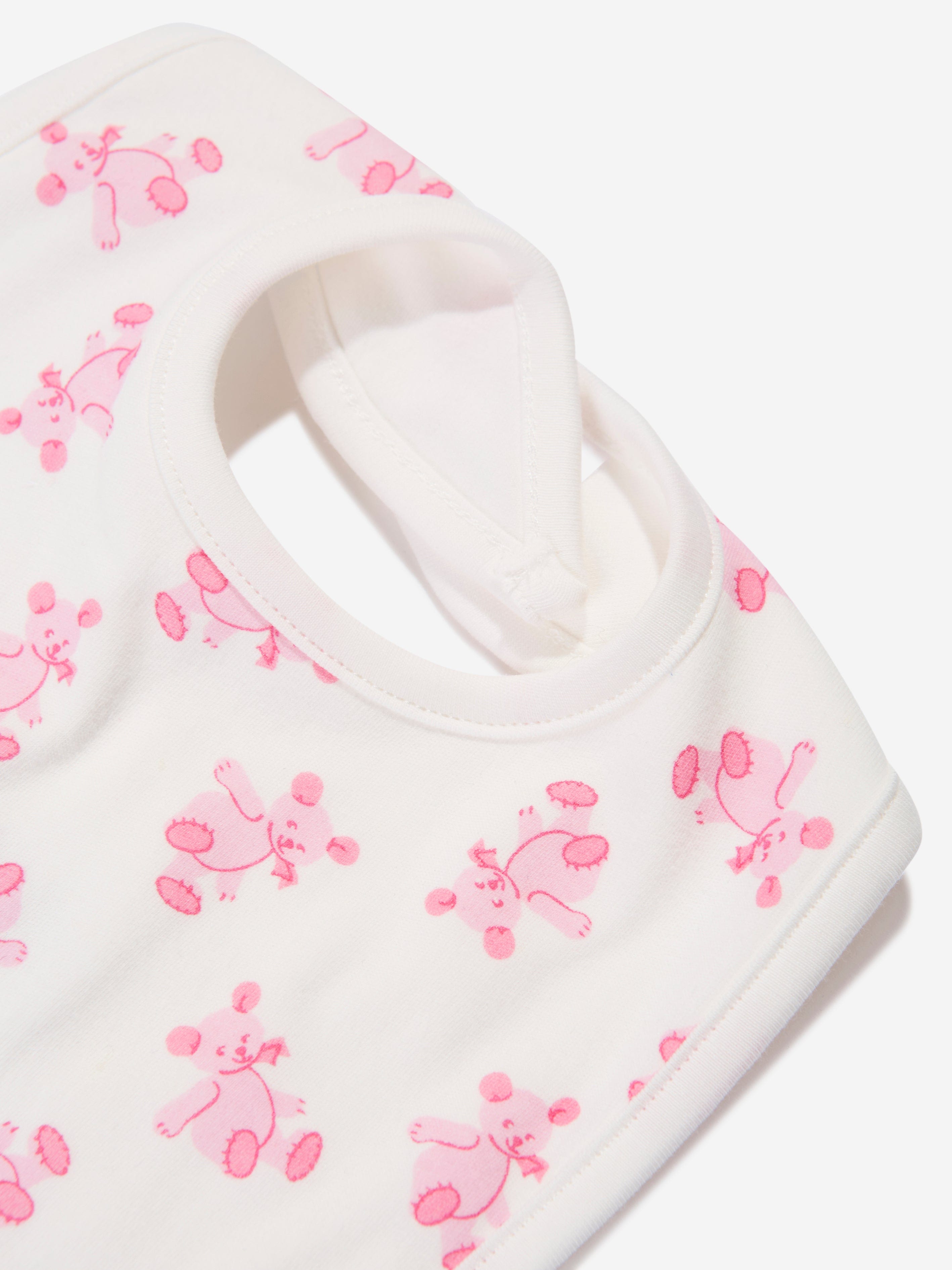 Rachel Riley Baby Girls Teddy Bib in Pink Outlet Fashionable
