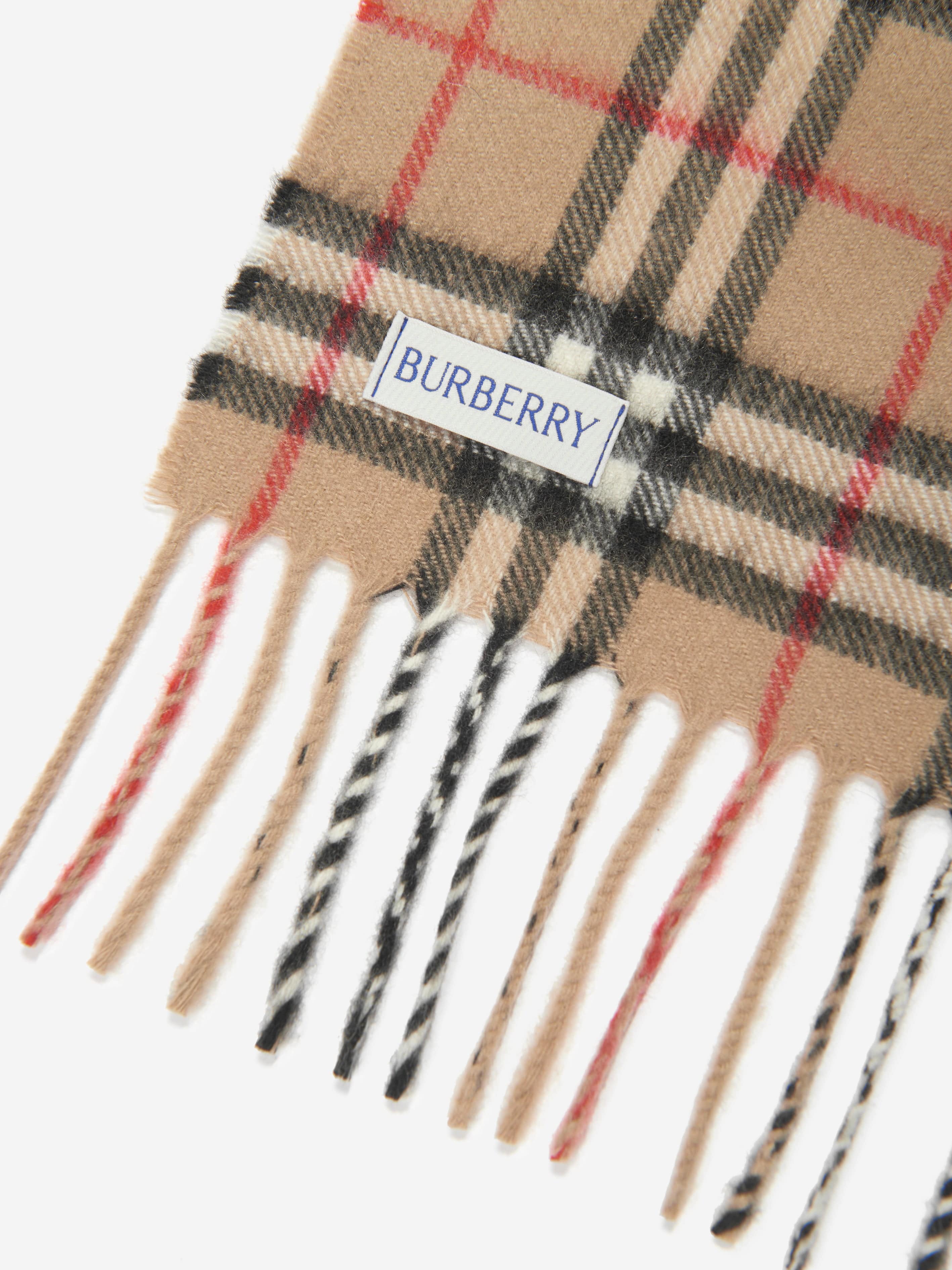 Burberry Kids Vintage Check Cashmere Scarf in Beige (127cm) Cheap Sale How Much