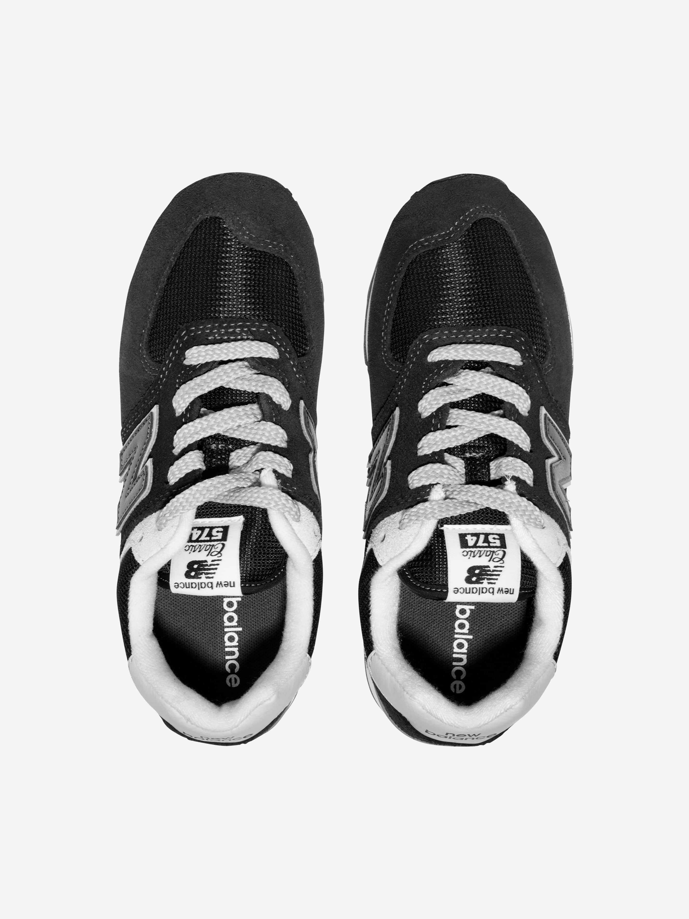 New Balance Kids 574 Lace Up Logo Trainers in Black Choice