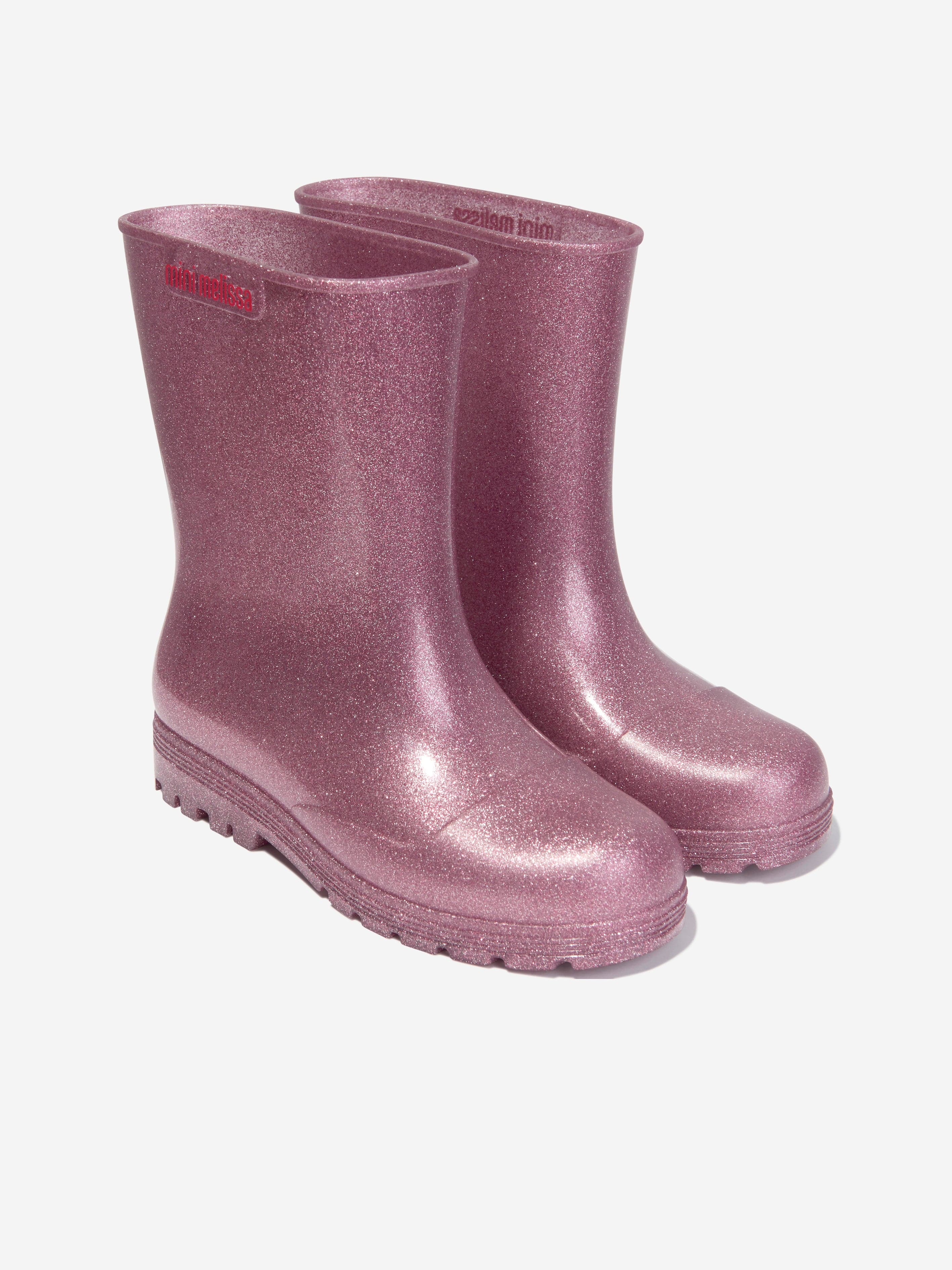 Mini Melissa Girls Welly Boots in Pink Buy Cheap Many Kinds Of