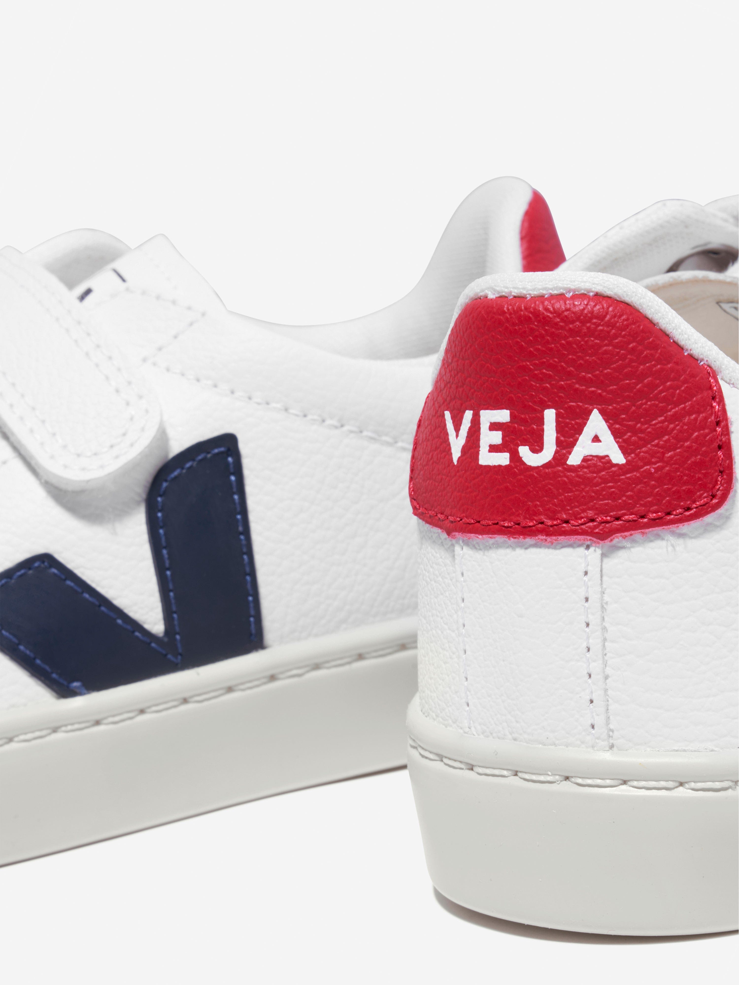 Veja Kids Small Esplar Velcro Trainers in White Cost Online