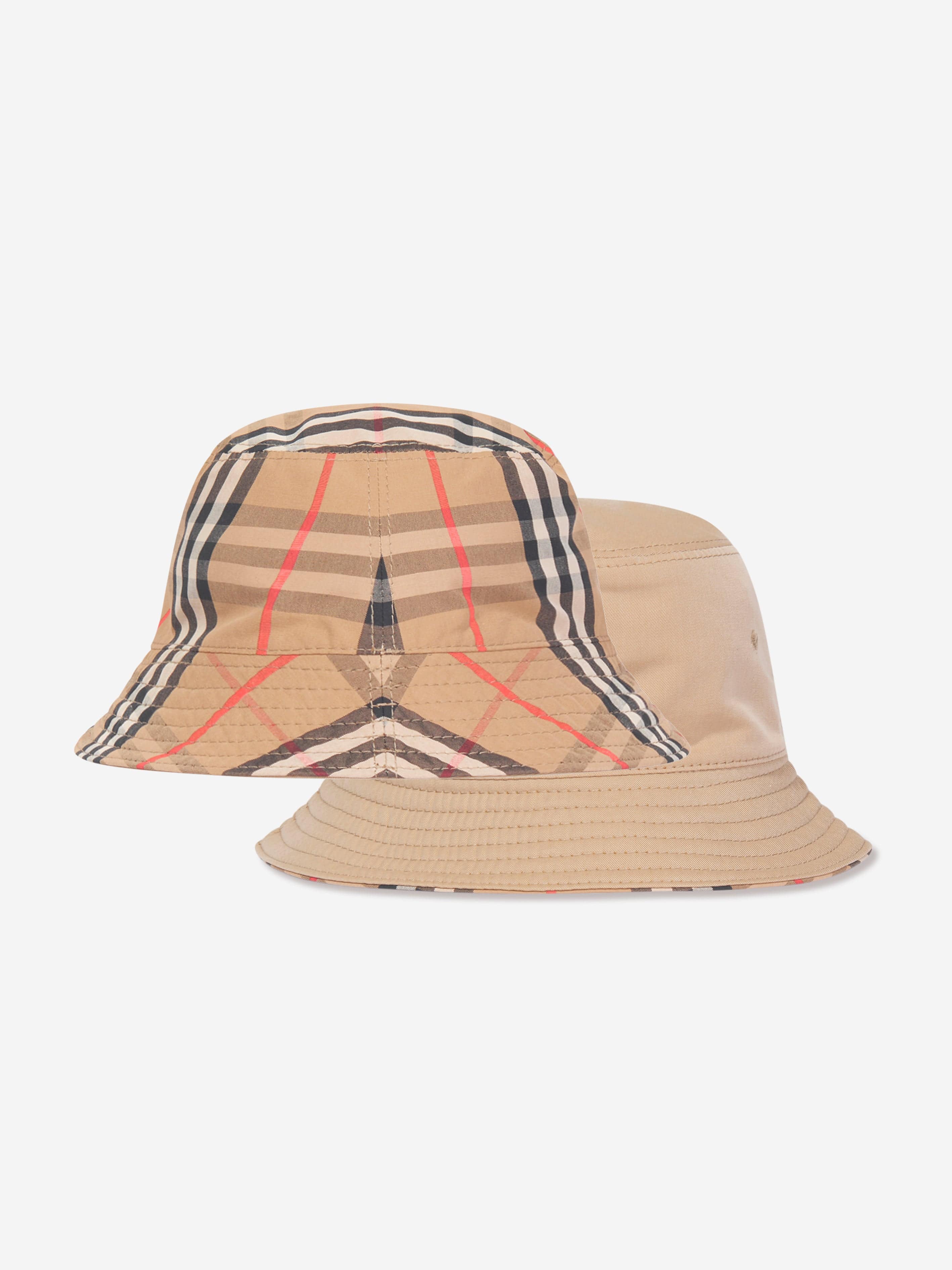 Burberry Baby Reversible Bucket Hat in Beige Sale Top Quality