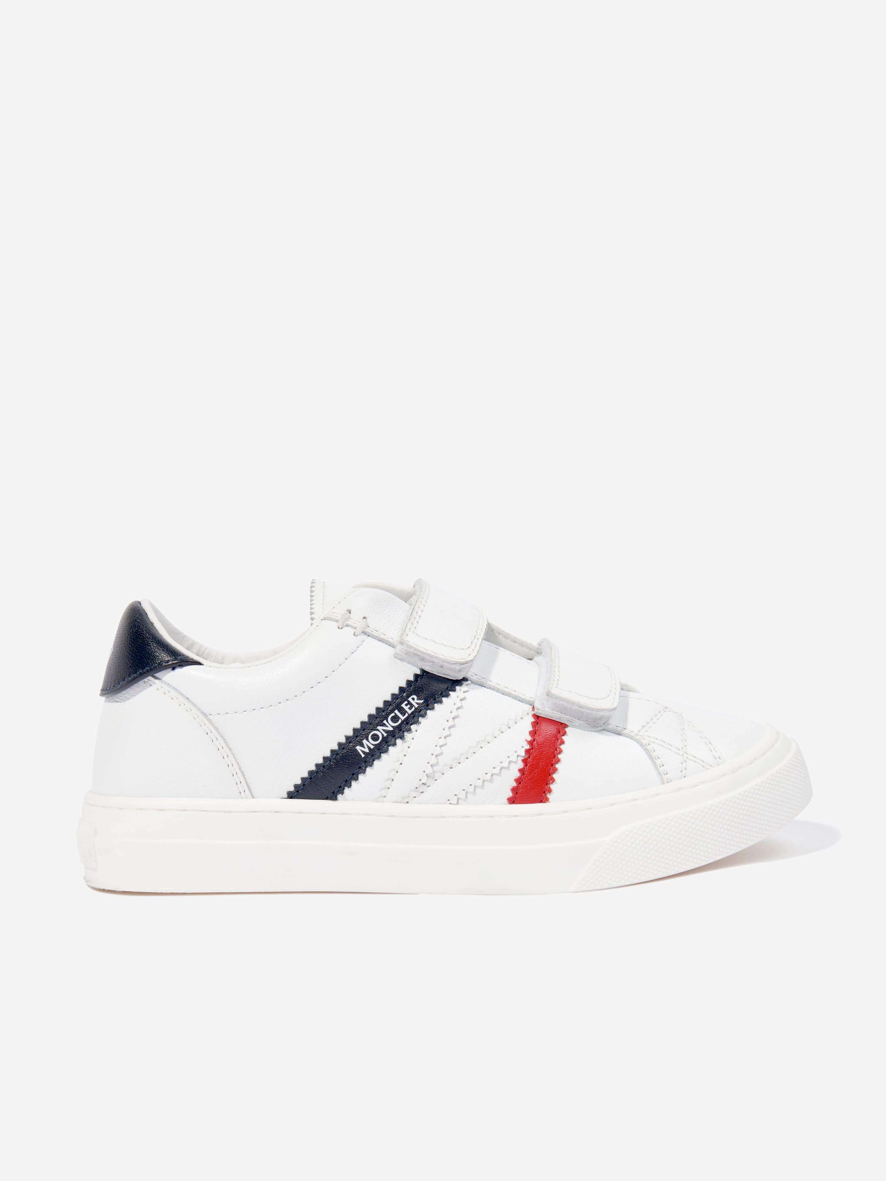 Moncler Enfant Kids Petit Monaco Low Top Trainers in White 2025 Unisex For Sale