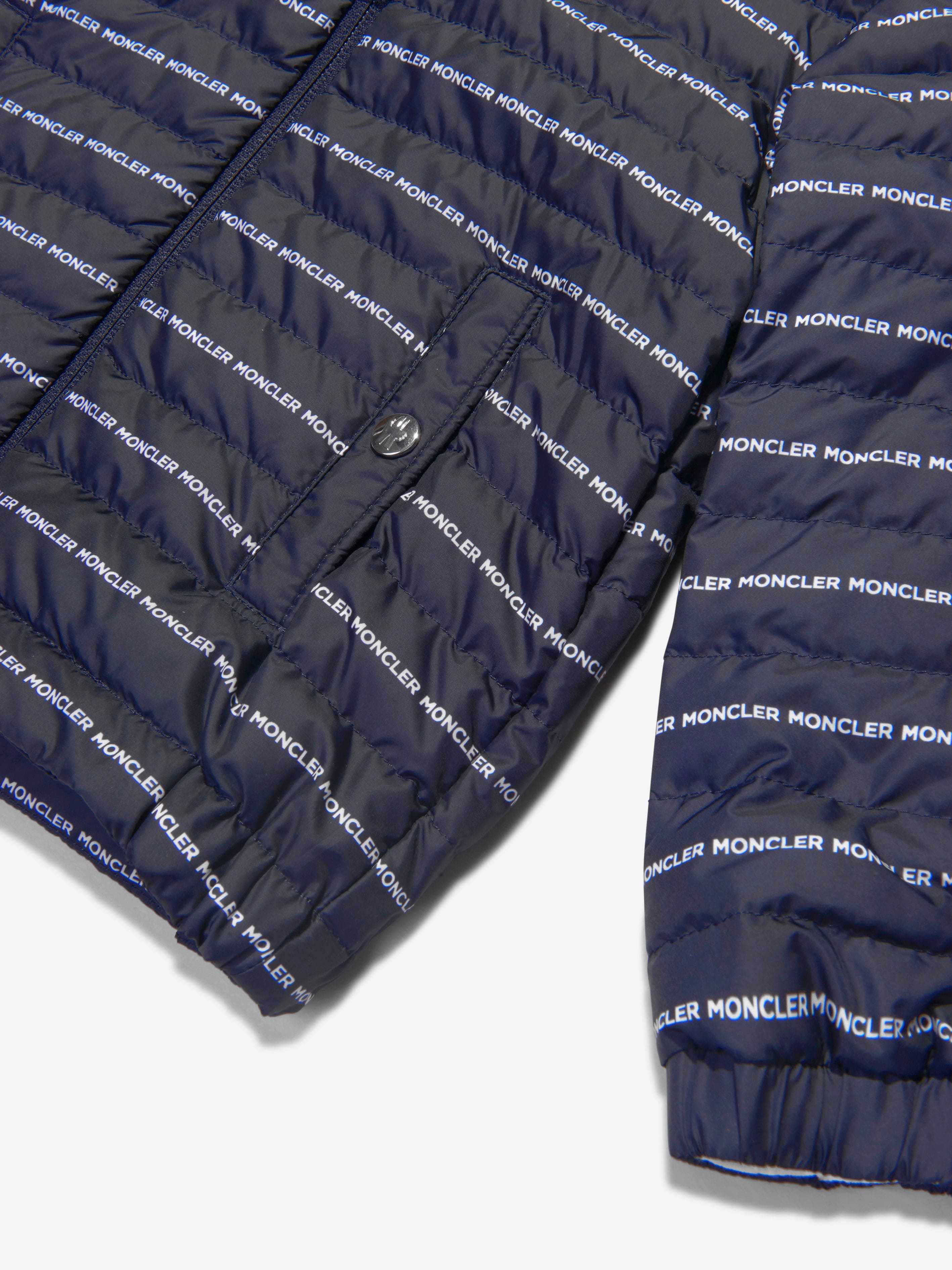 Moncler Enfant Baby Boys Down Padded Logo Print Bergo Jacket Cheap Sale Amazing Pice