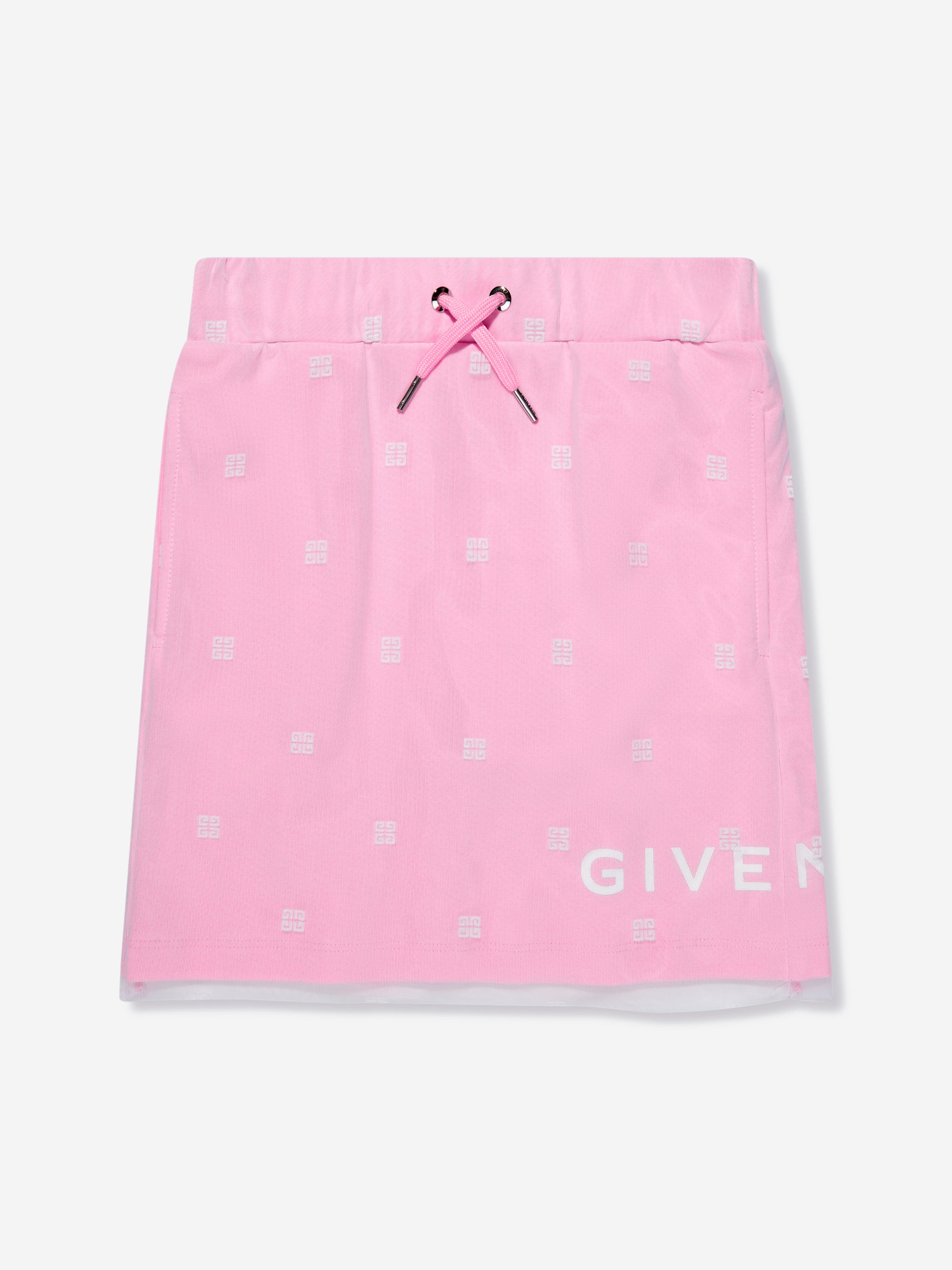 Givenchy Girls 4G Logo Mesh Skirt in Pink Best Wholesale Online