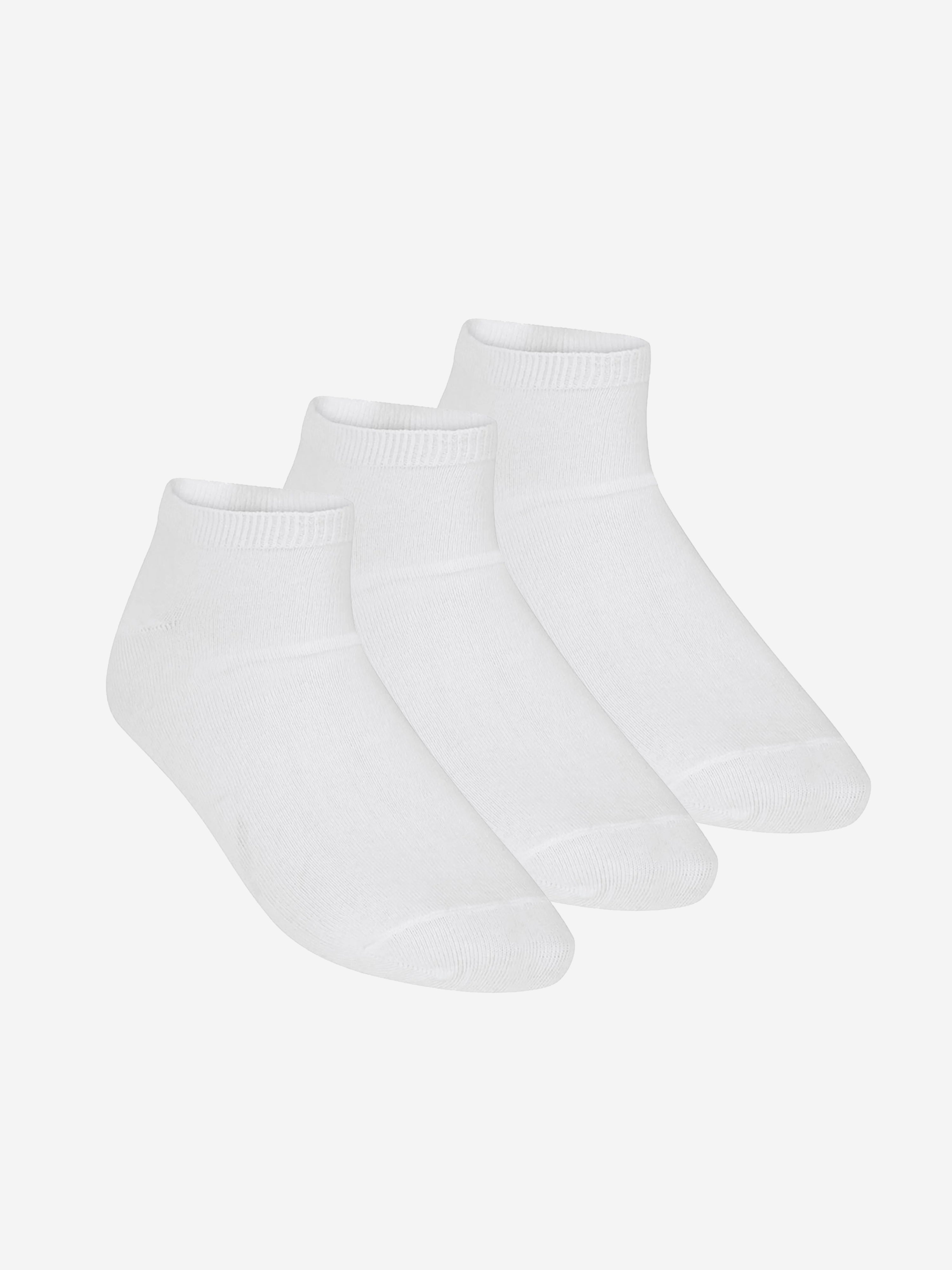 Zeco Kids School Trainer Socks (3 Pack) in White Cheap Pice Cost