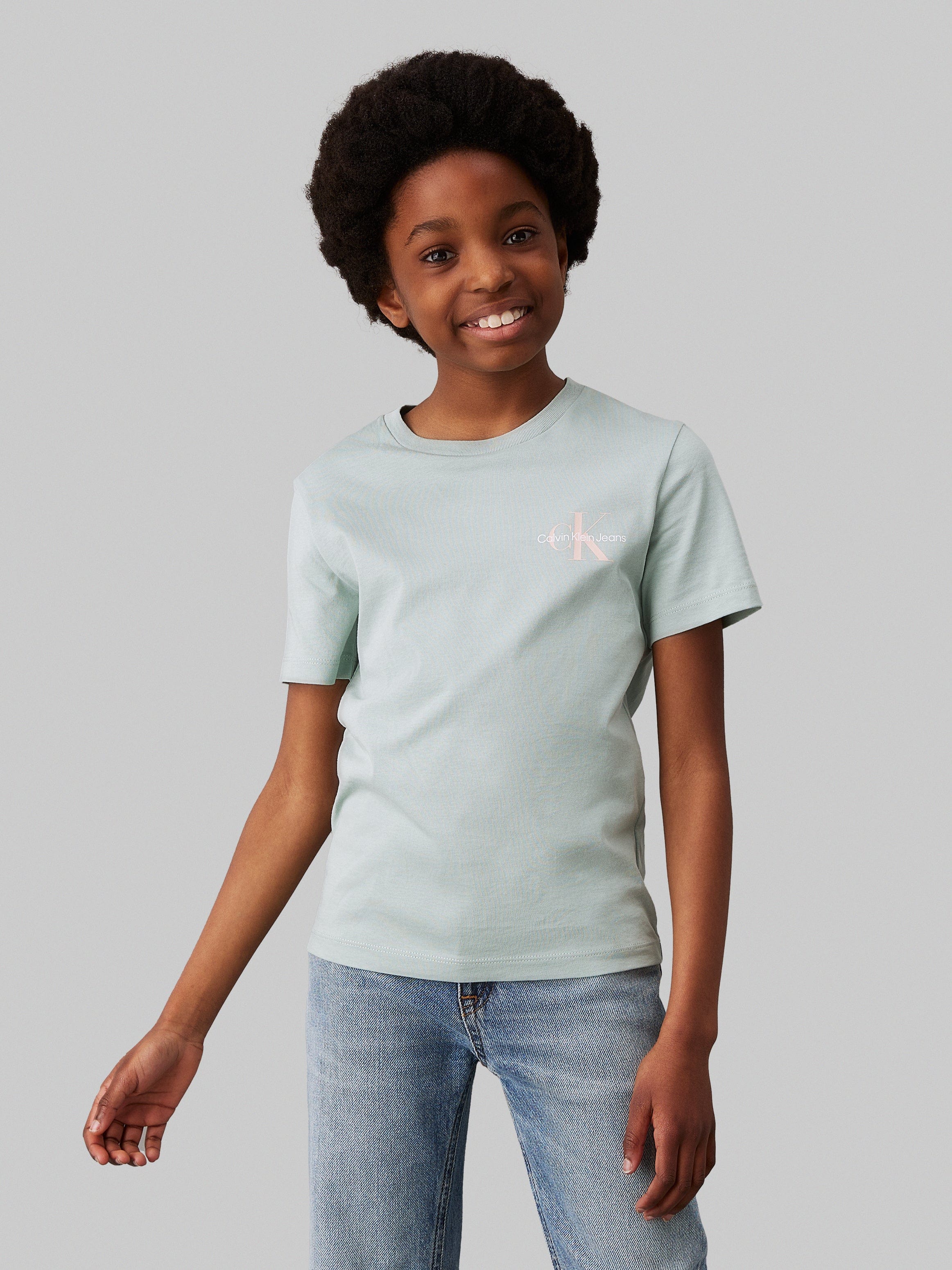 Kids Chest Monogram T-Shirt in Green Free Shipping 2025 New