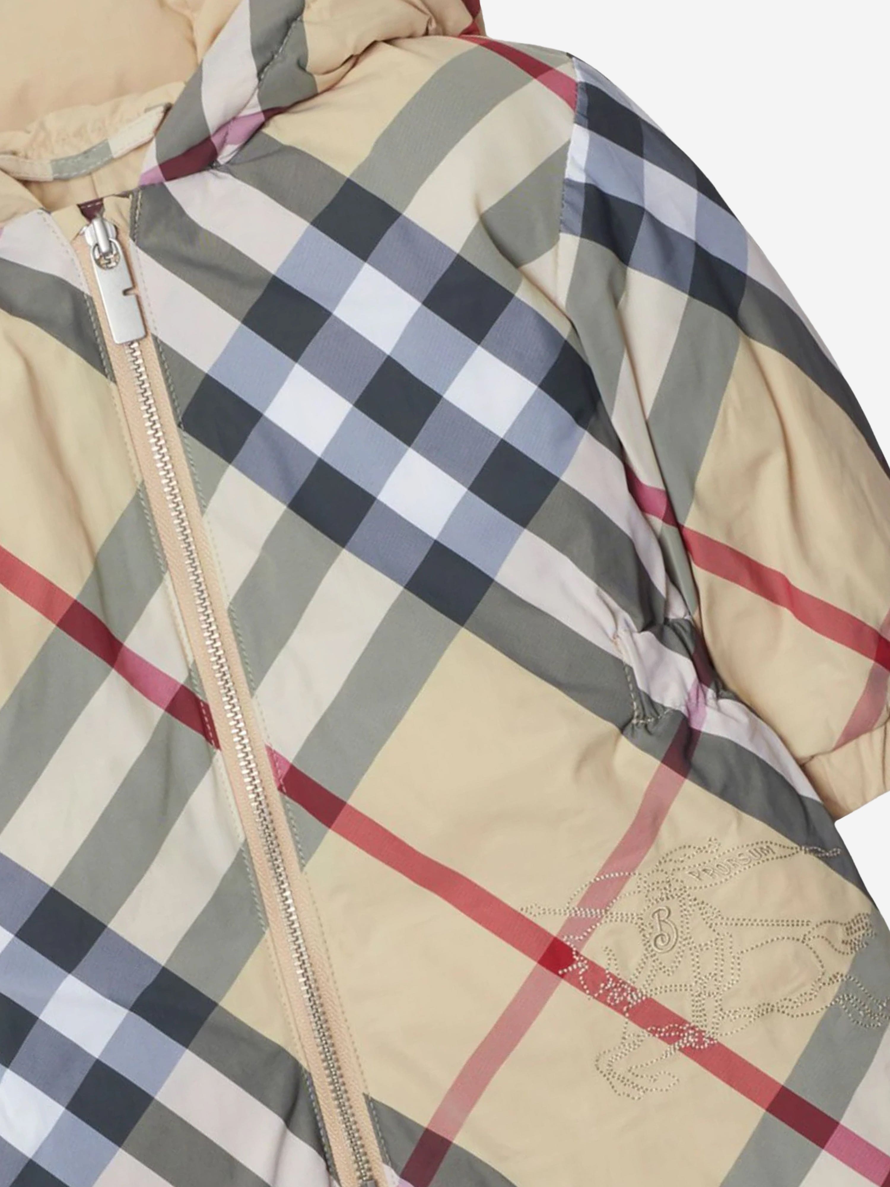 Burberry Baby Robson Check Snowsuit in Beige Cheap Sale Pay With Paypal