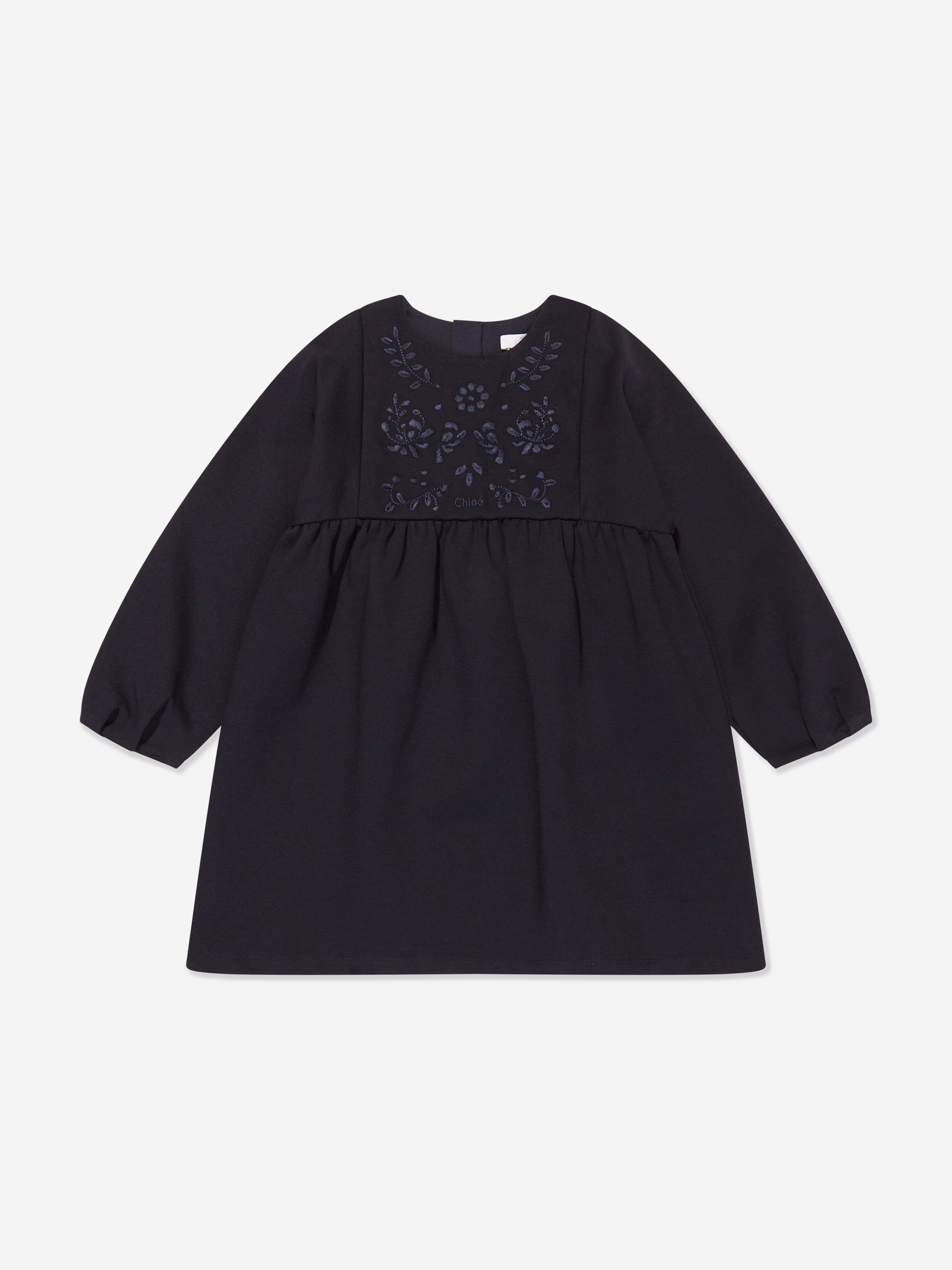 Chlo¨¦ Girls Embroidered Milano Dress in Navy Cheapest For Sale