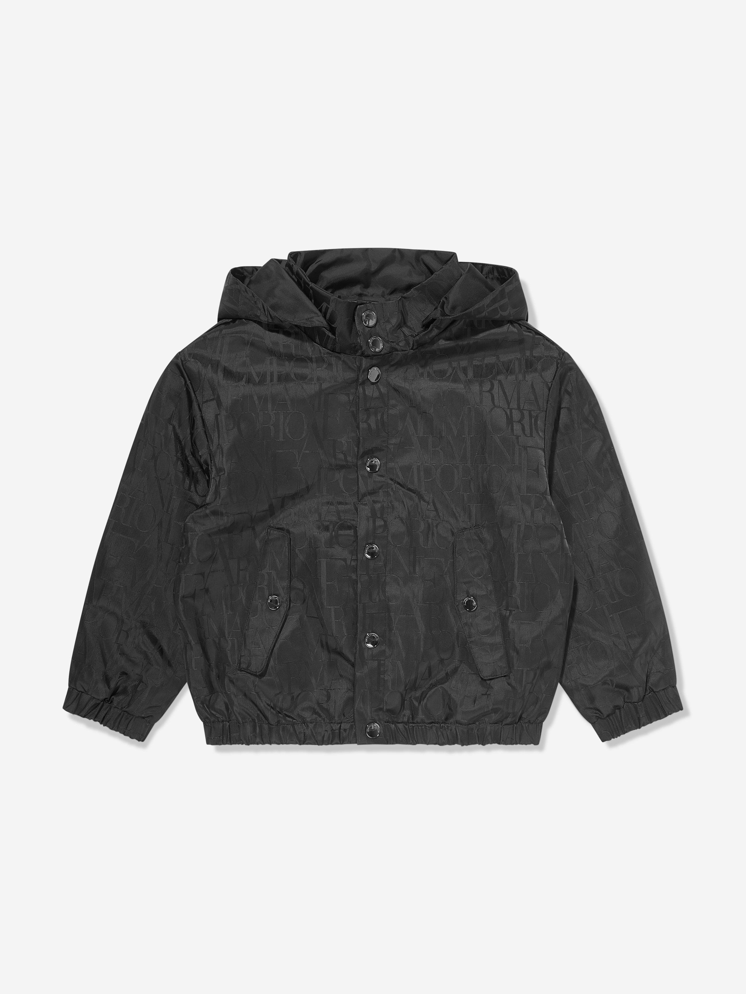 Emporio Armani Boys Detachable Hood Jacket in Navy Outlet Discount Sale