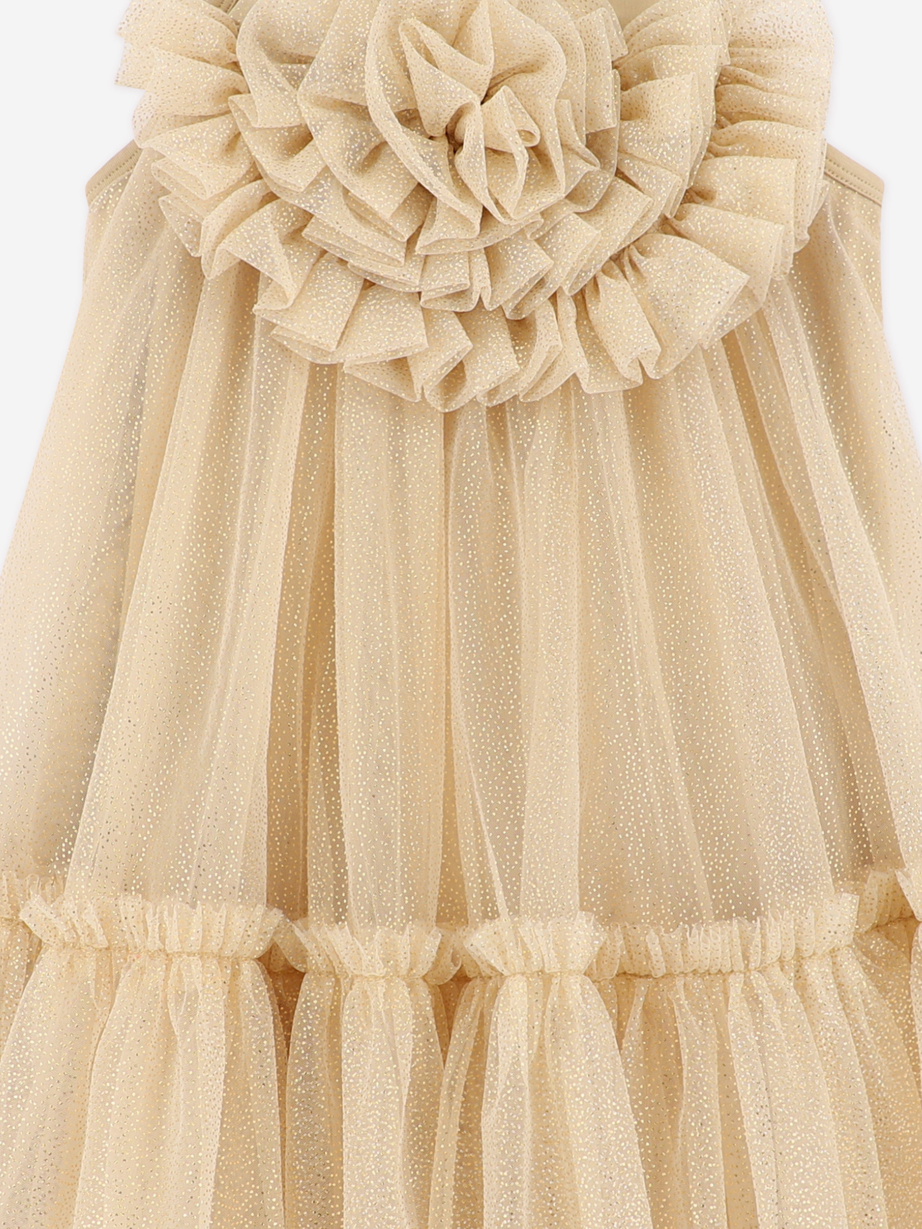 Girls Rosheen Tulle Dress in Gold Hot Sale Cheap Pice