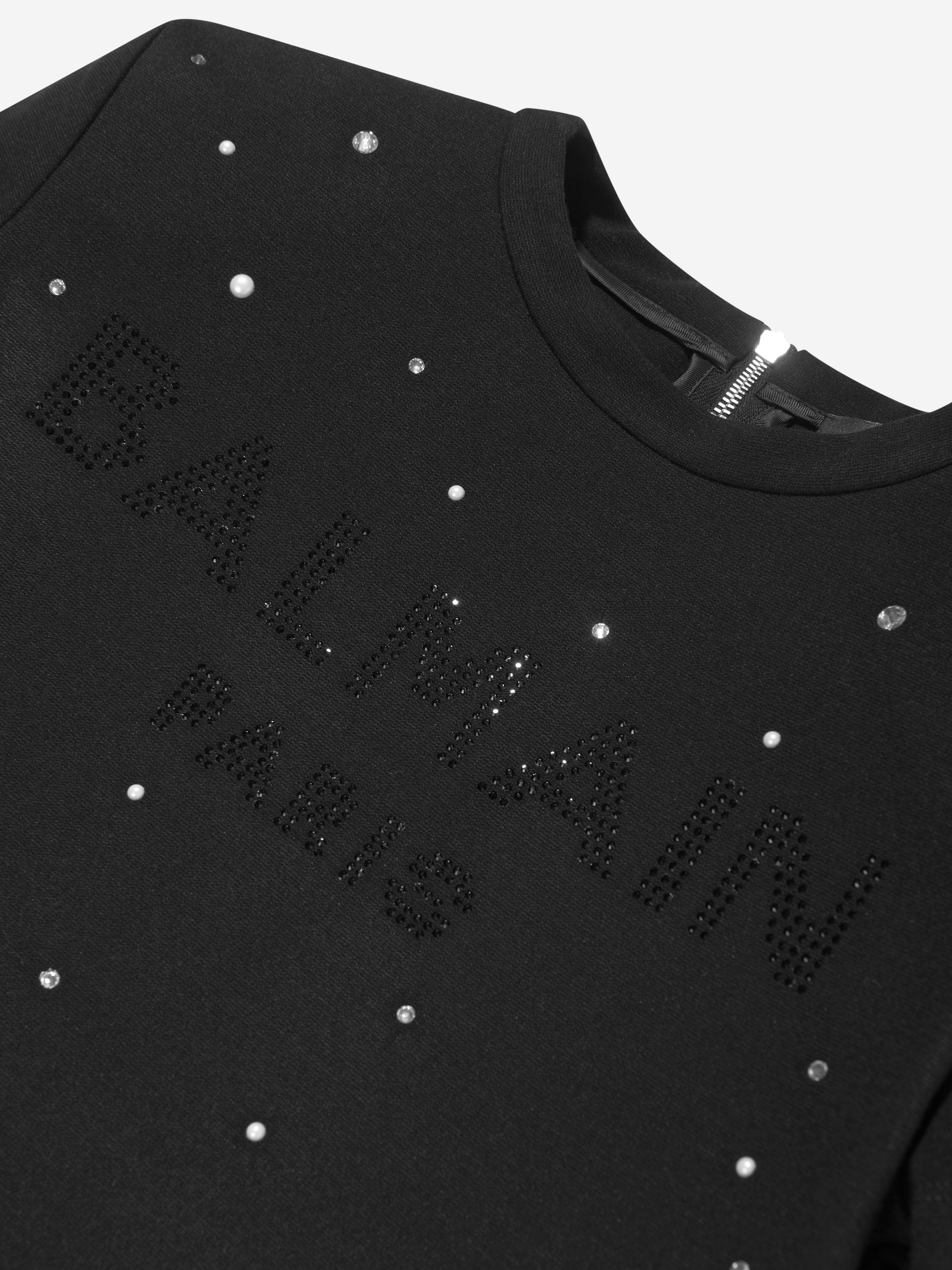 Balmain Girls Diamante Milano Dress in Black Eastbay Online