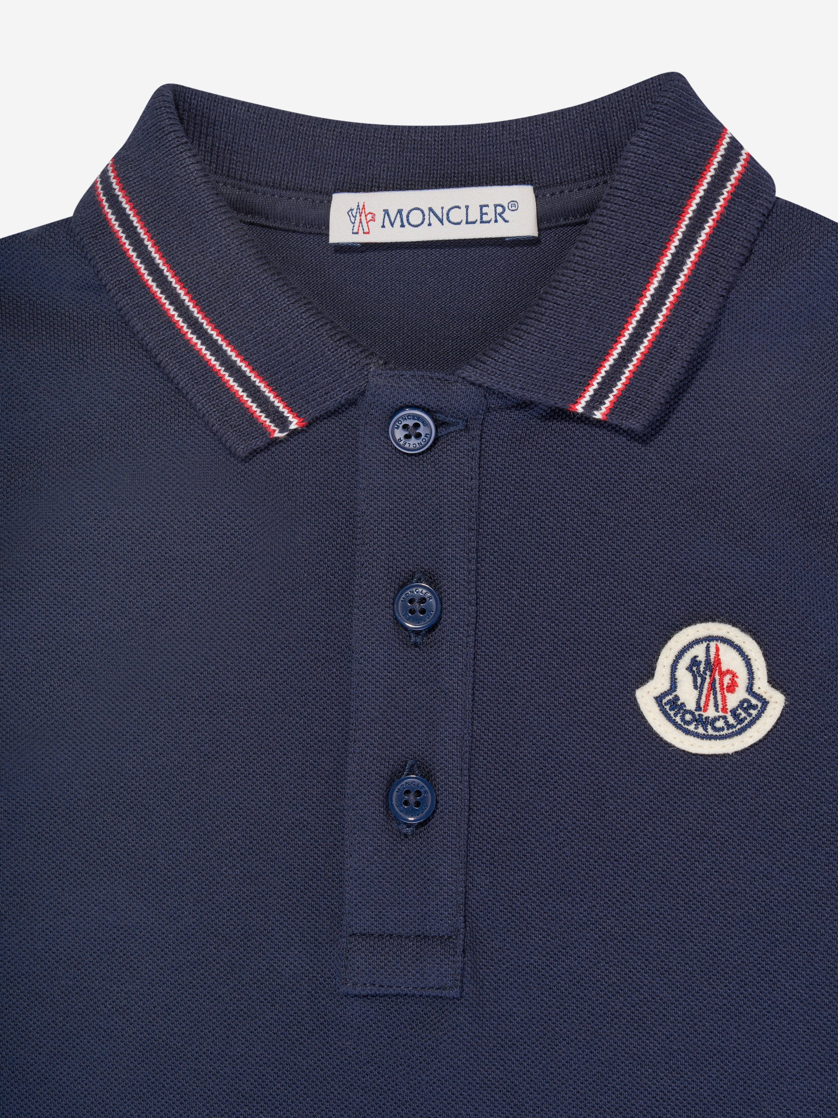 Moncler Enfant Baby Boys Polo Romper in Navy Great Deals Cheap Pice