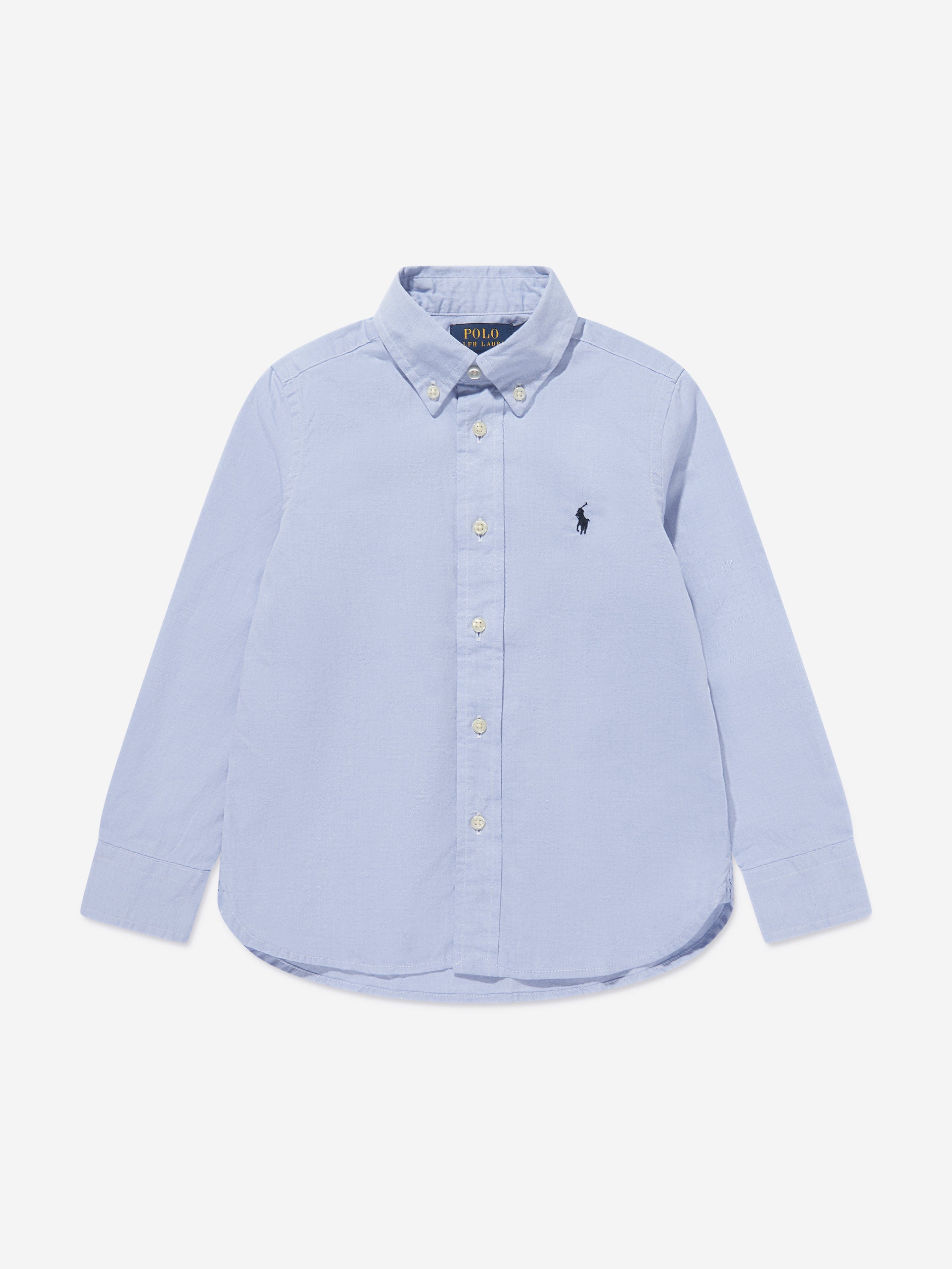 Ralph Lauren Boys Slim Fit Oxford Shirt in Blue Buy Cheap Official Site
