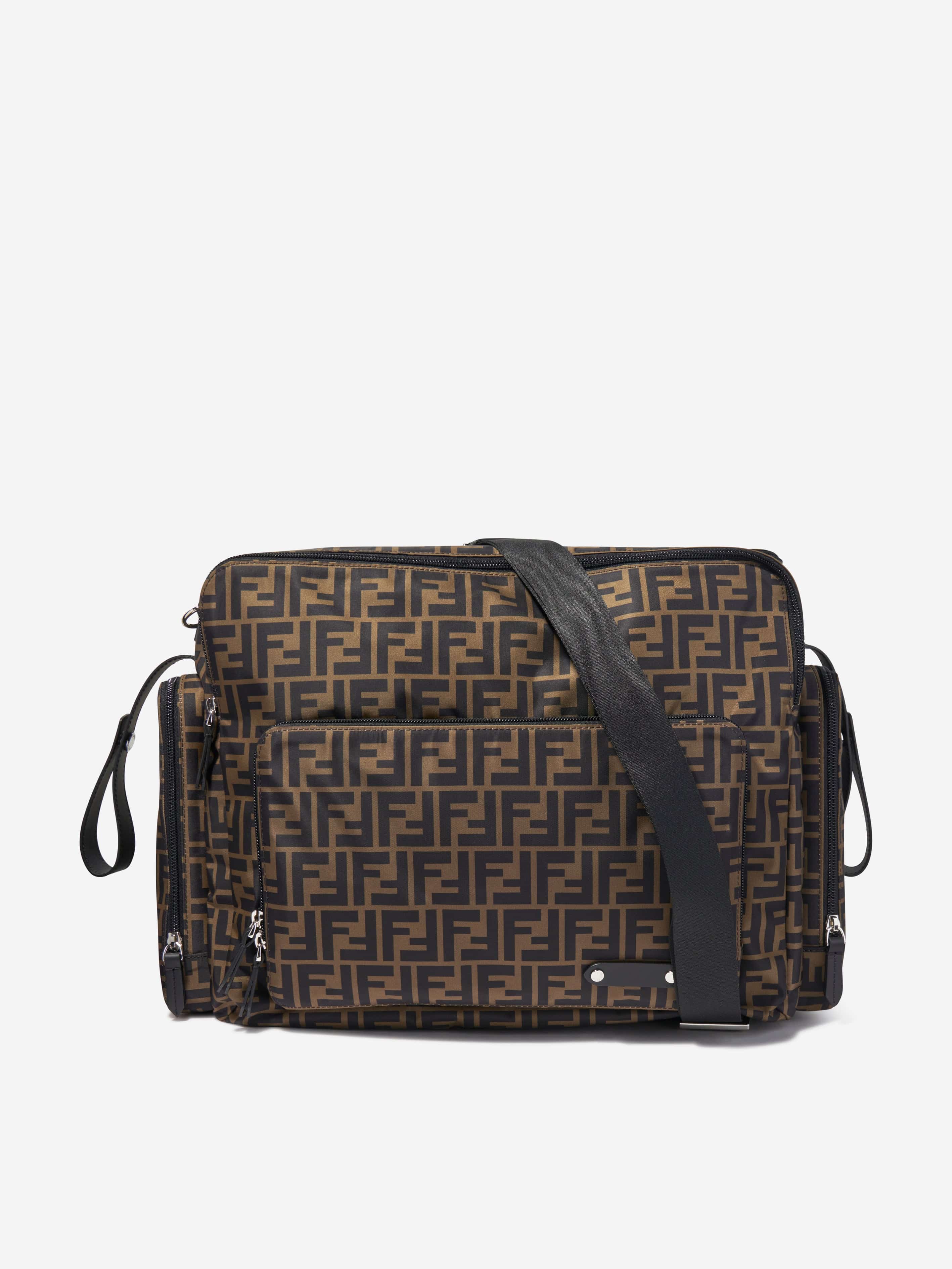 Fendi Baby FF Logo Changing Bag in Brown (40cm) Cheap Sale Free Shipping