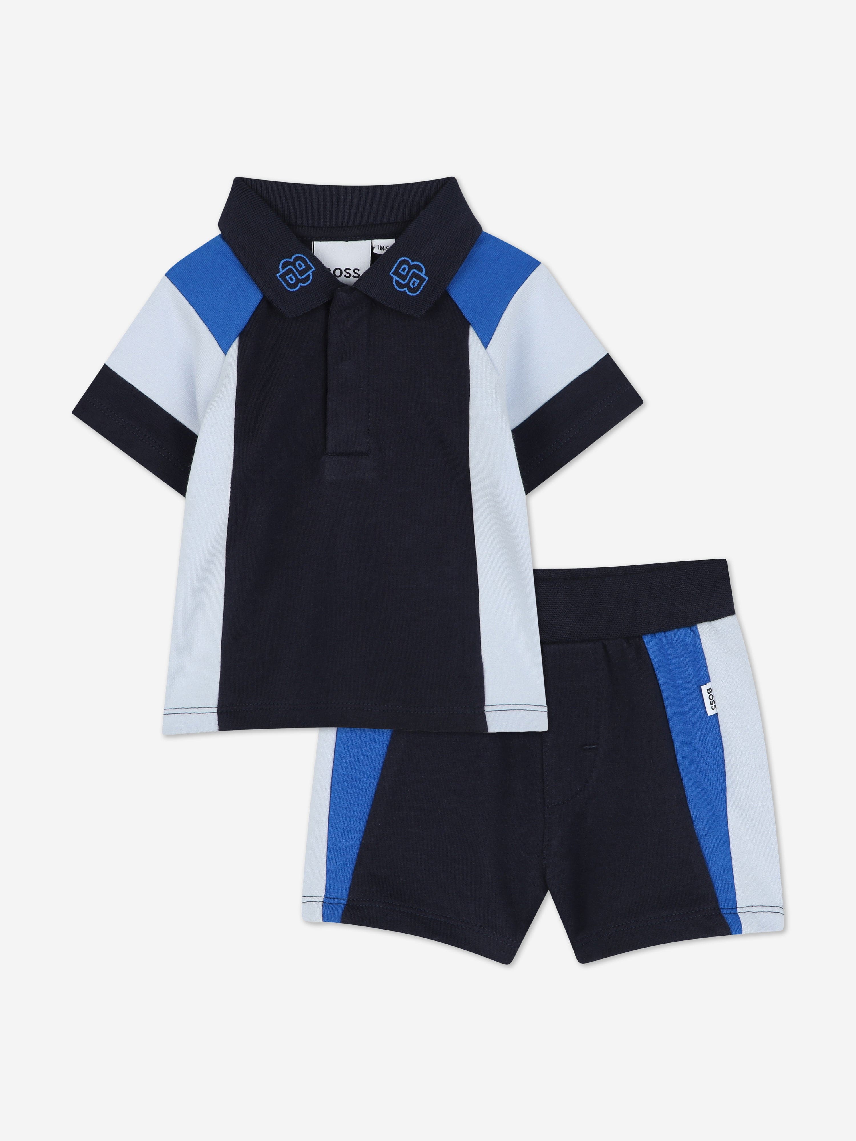 BOSS Baby Boys Short Set in Navy Cheap Shop