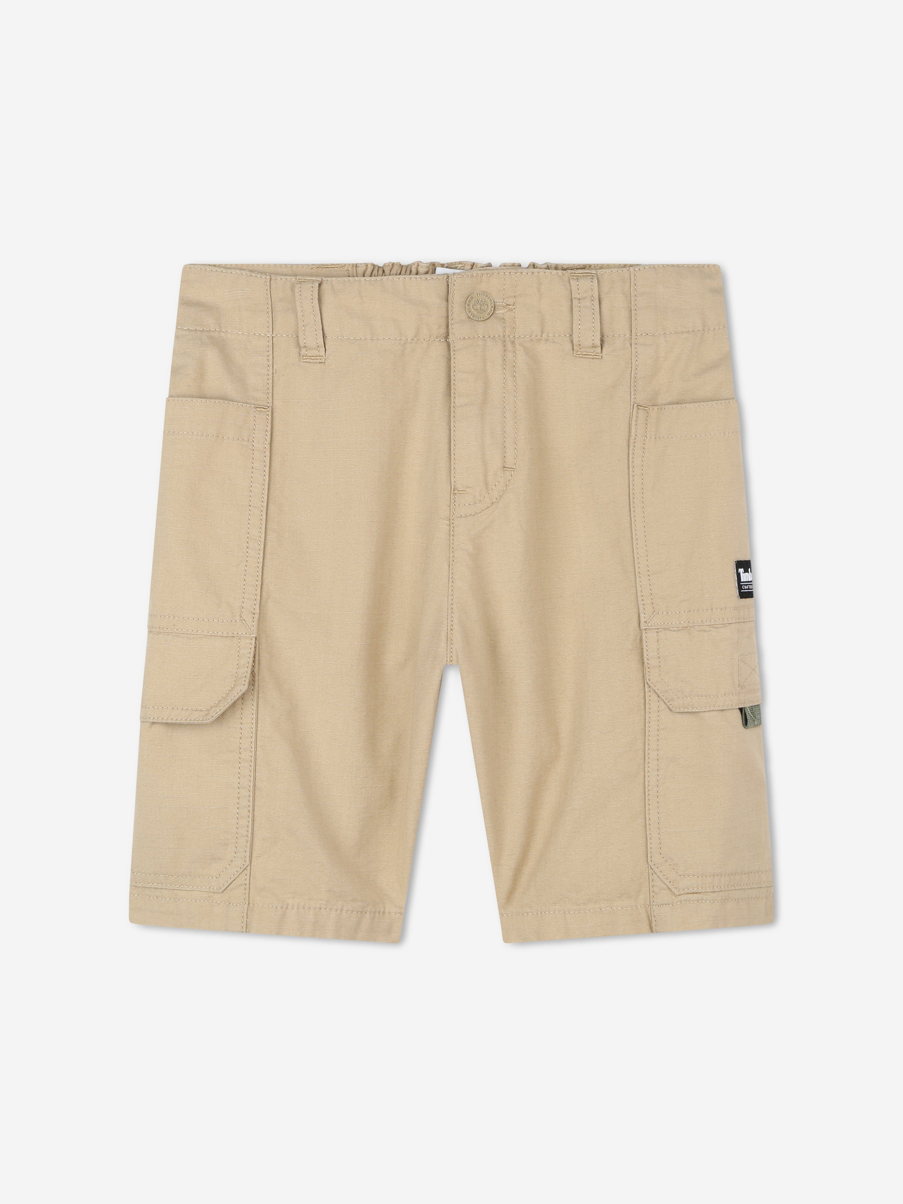 Timberland Boys Cargo Shorts in Beige Cheap With Paypal