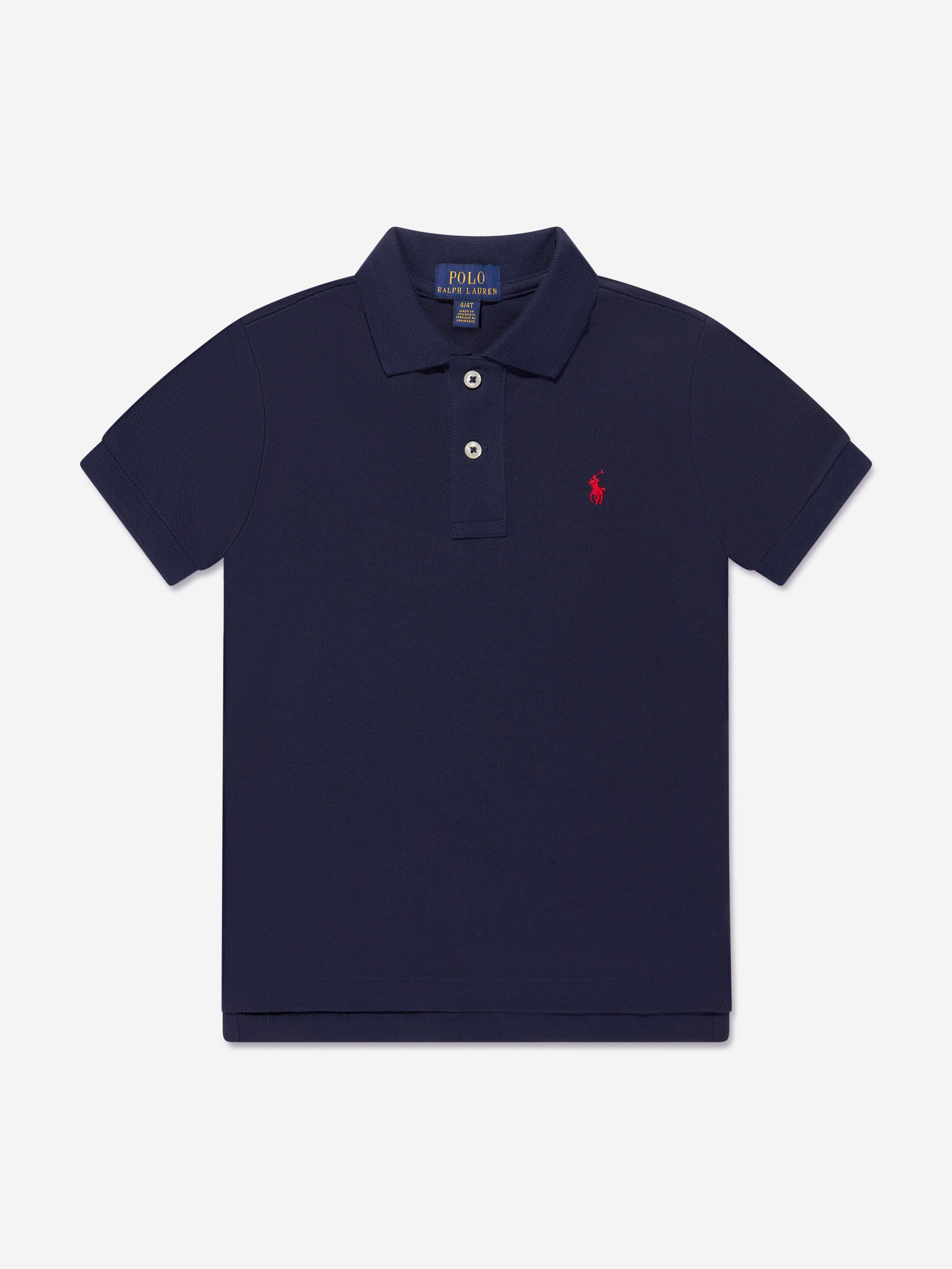 Ralph Lauren Boys Logo Polo Shirt in Navy Original Cheap Online