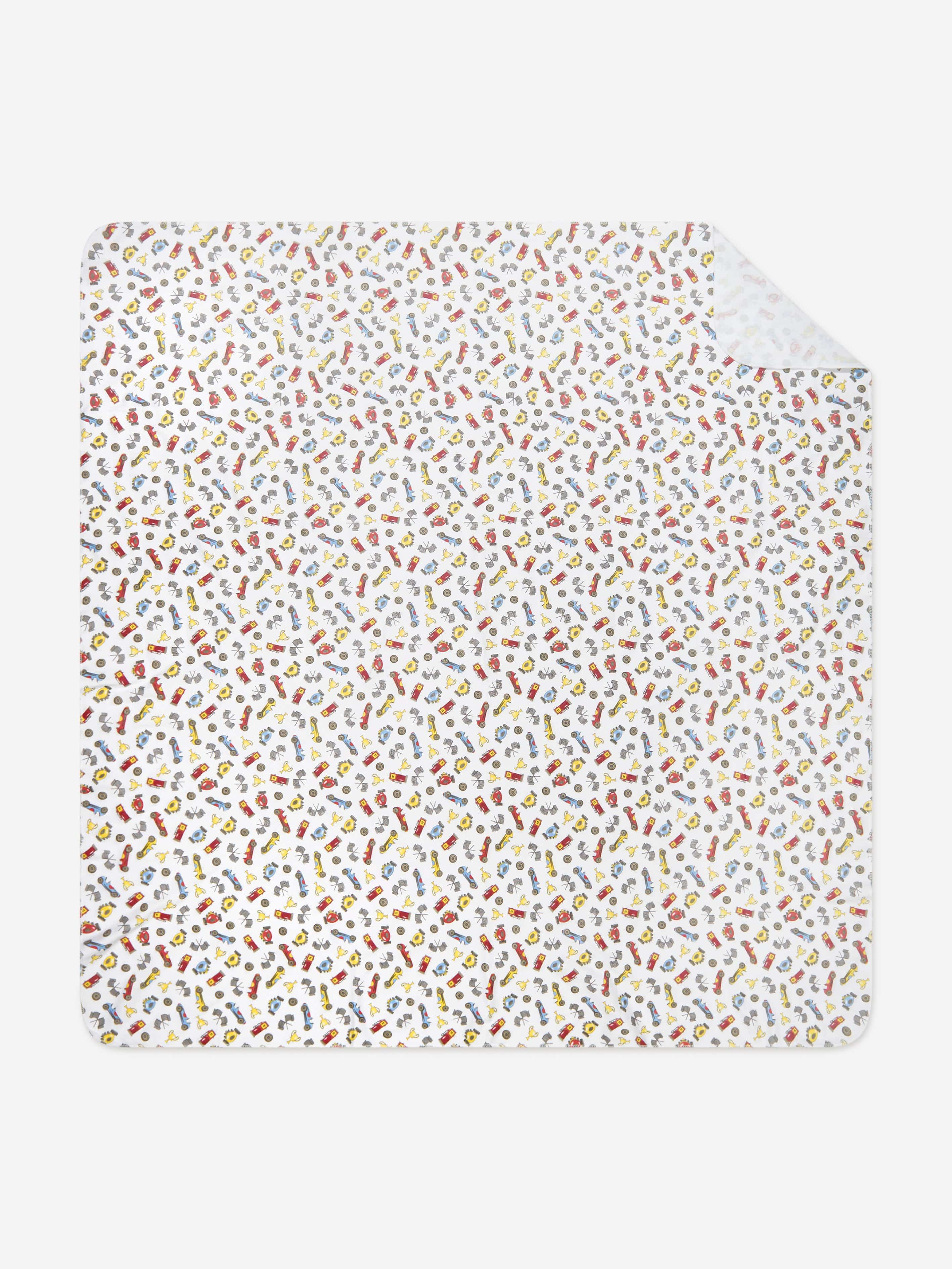 Magnolia Baby Baby Boys Grand Prix Swaddle Blanket in White Free Shipping Pices
