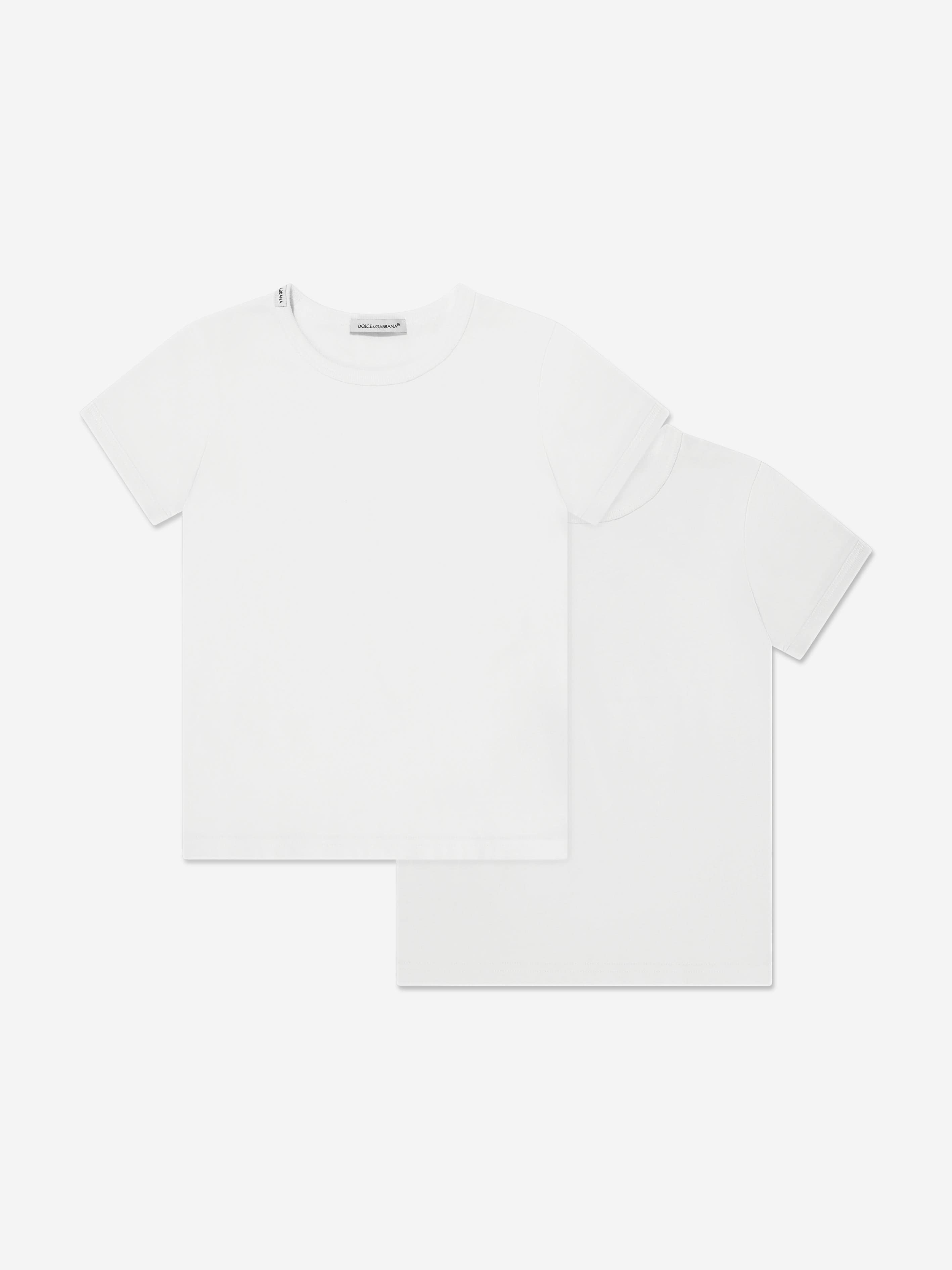 Dolce & Gabbana Boys T-Shirts Set (2 Pack) in White Free Shipping For Sale