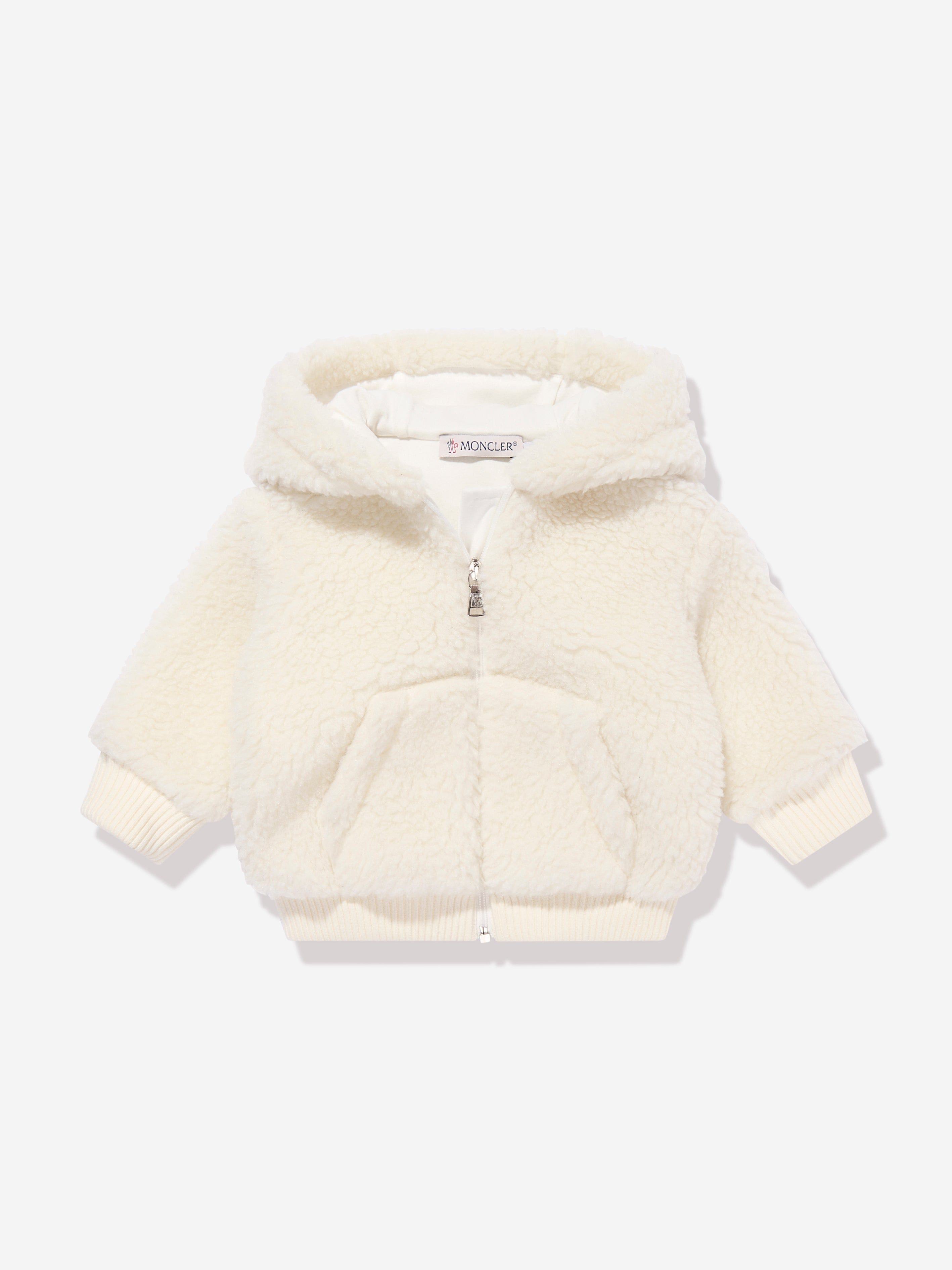 Moncler Enfant Baby Boys Zip Up Top in Ivory Free Shipping Largest Supplier