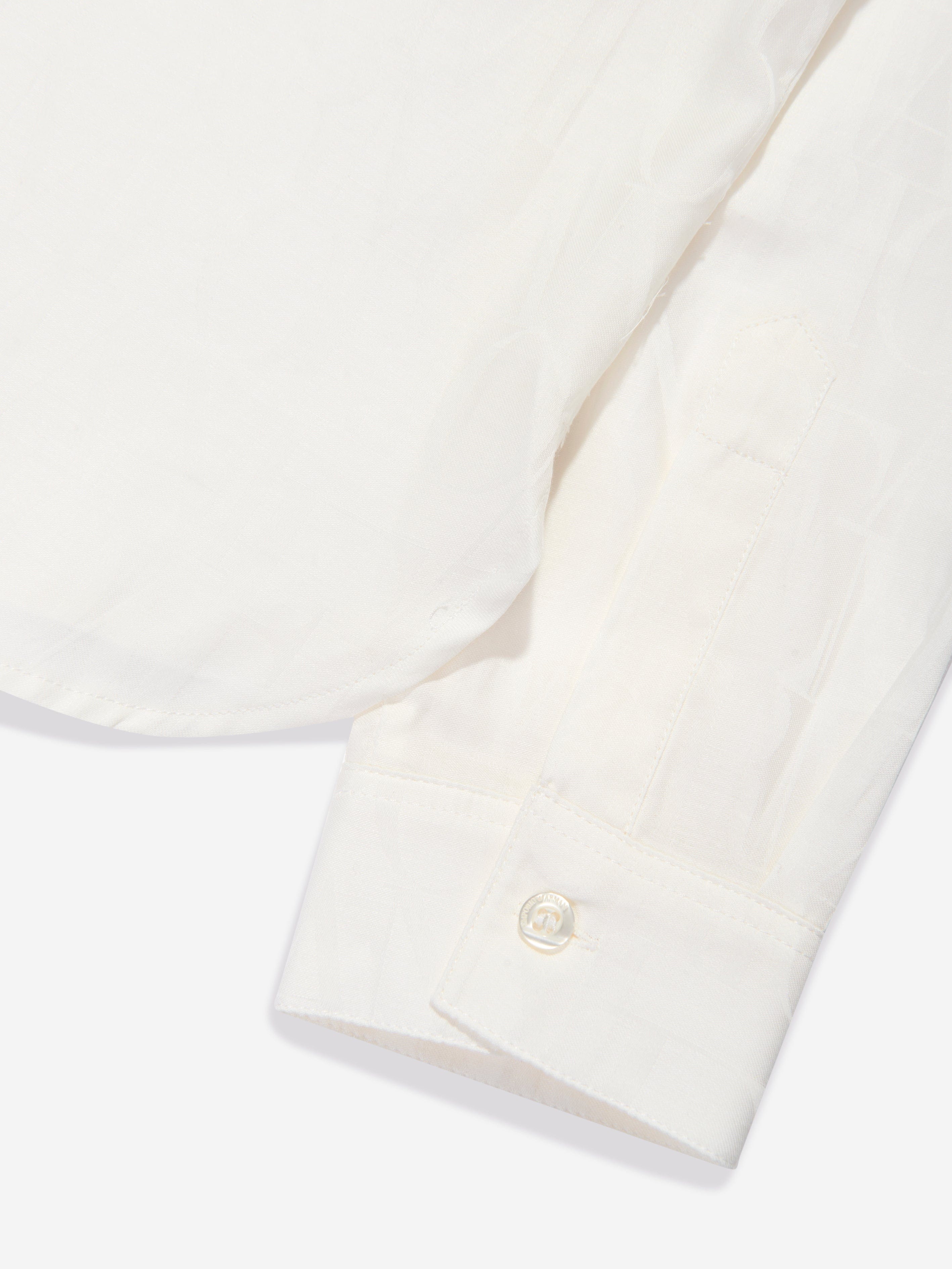 Emporio Armani Boys Logo Shirt in Beige 2025 Cheap Online