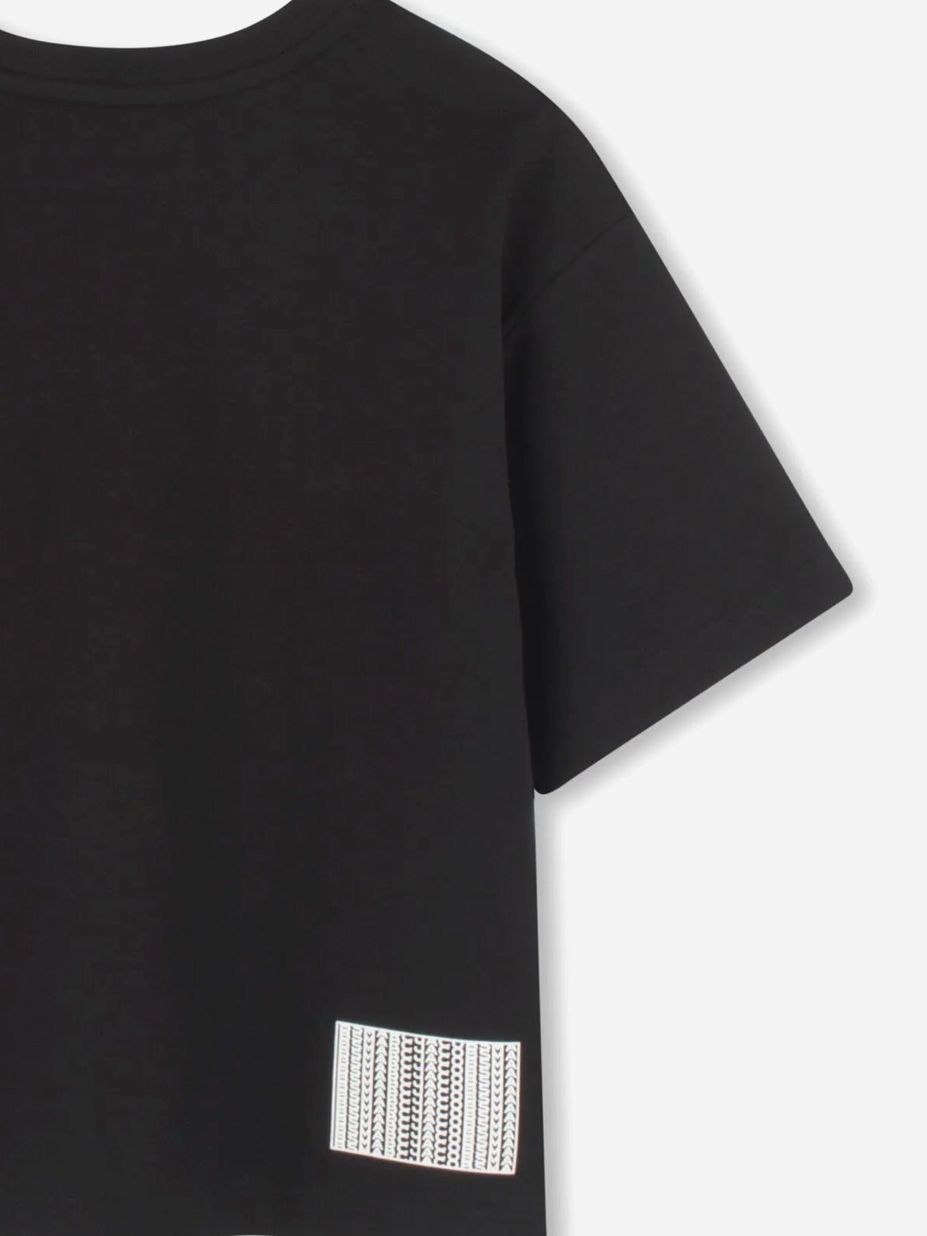 Boys Embossed Logo T-Shirt in Black New Arrival Cheap Online