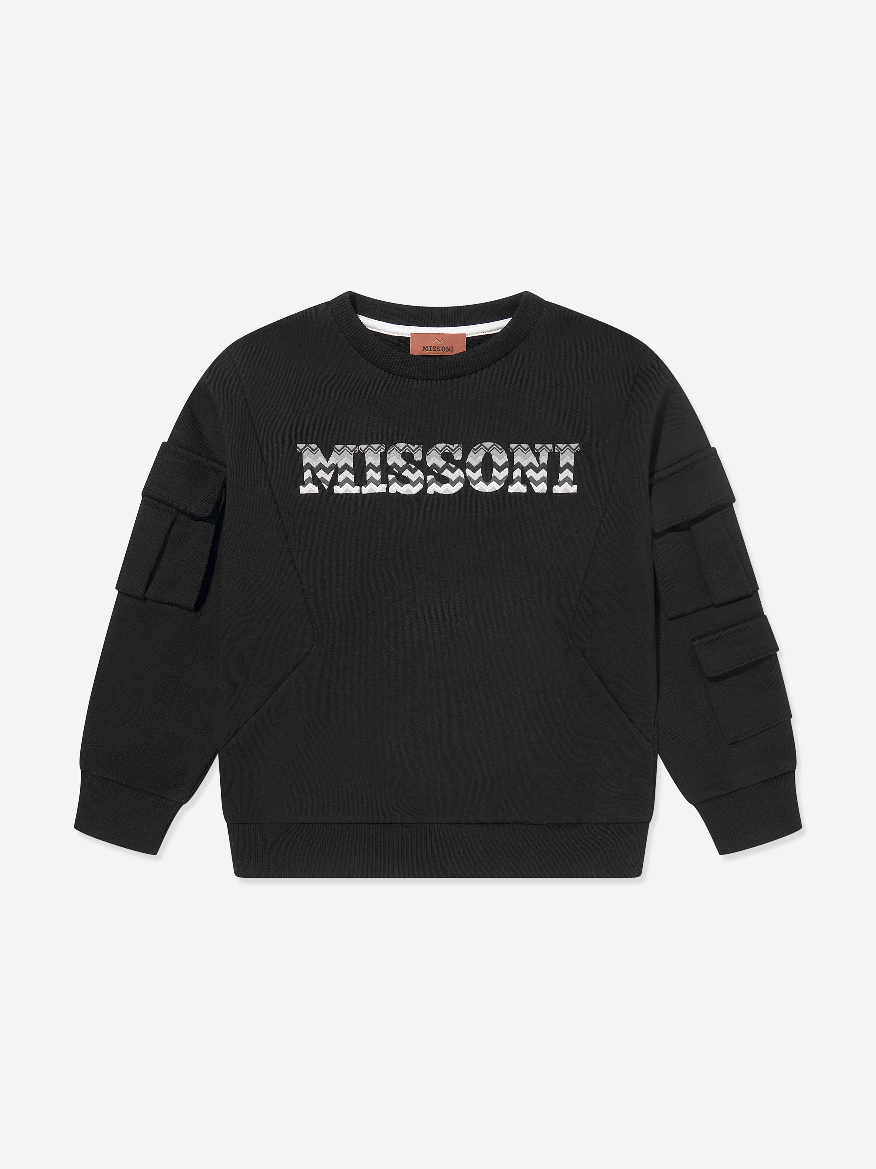Missoni Boys Logo Sweatshirt in Black Browse Cheap Pice