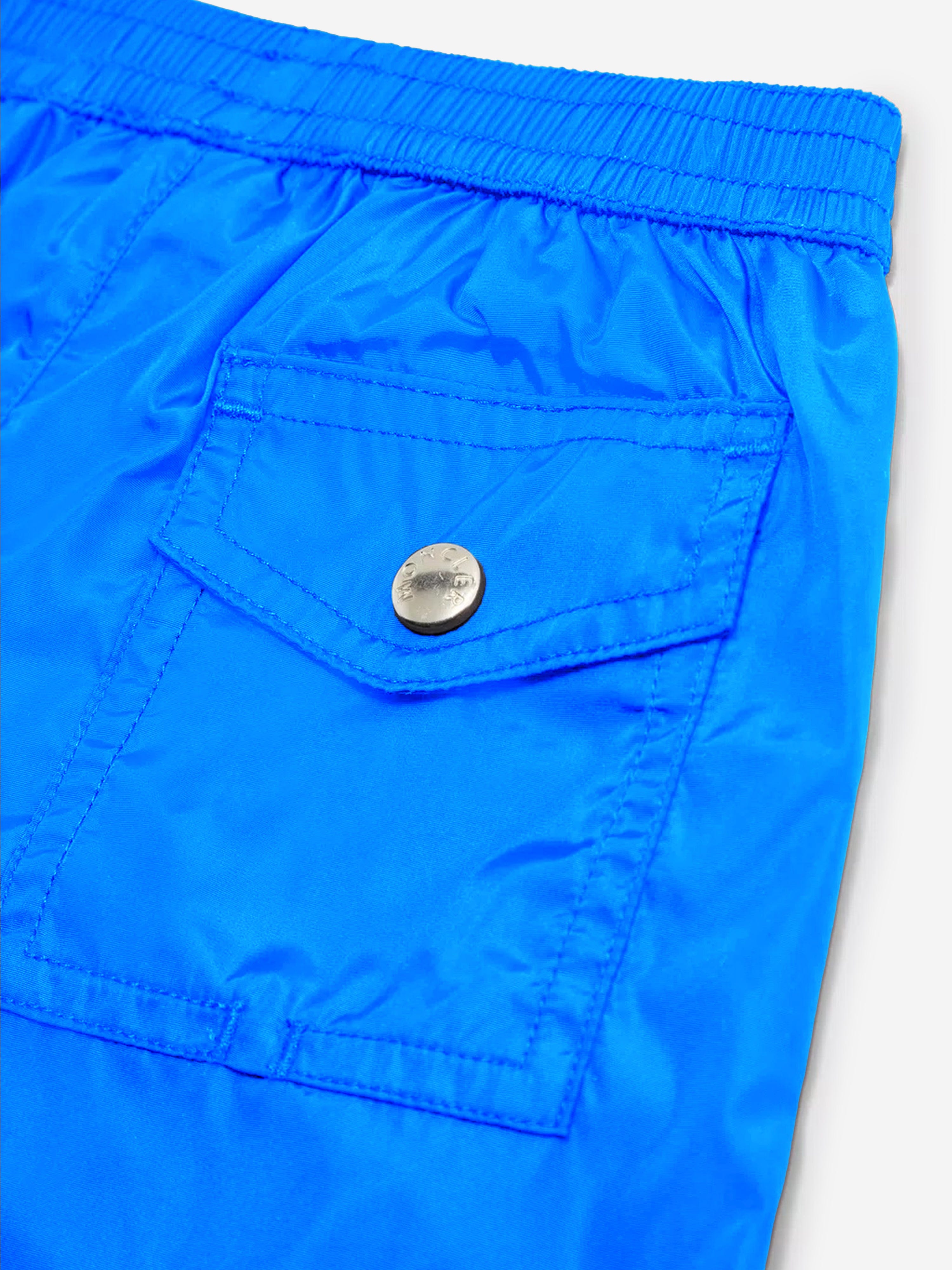 Moncler Enfant Boys Logo Swim Shorts in Blue Affordable Cheap Online