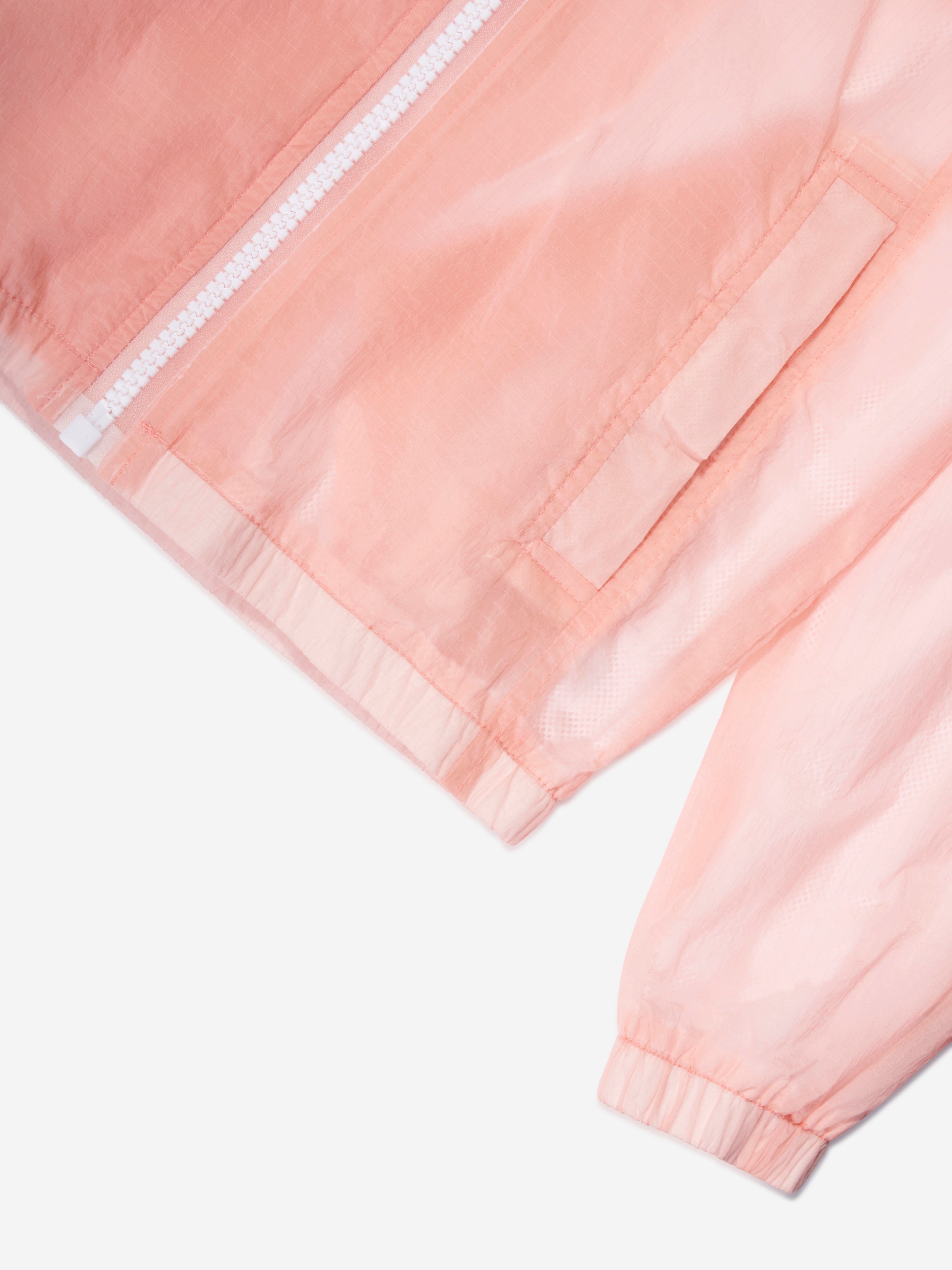 DKNY Girls Hooded Windbreaker in Pink Cheap Buy Authentic