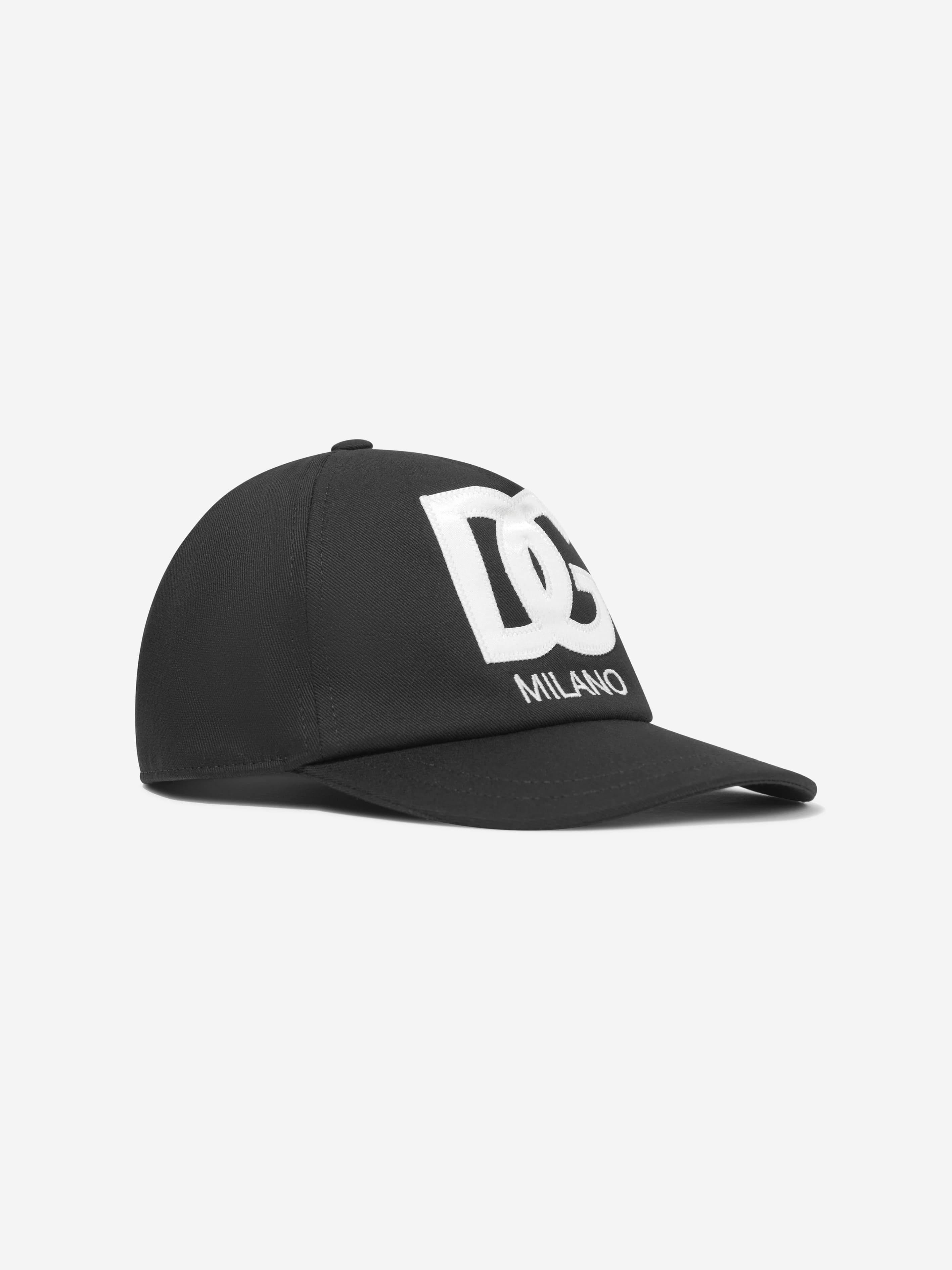 Dolce & Gabbana Boys Embroidered Logo Cap in Black Cheap Amazon