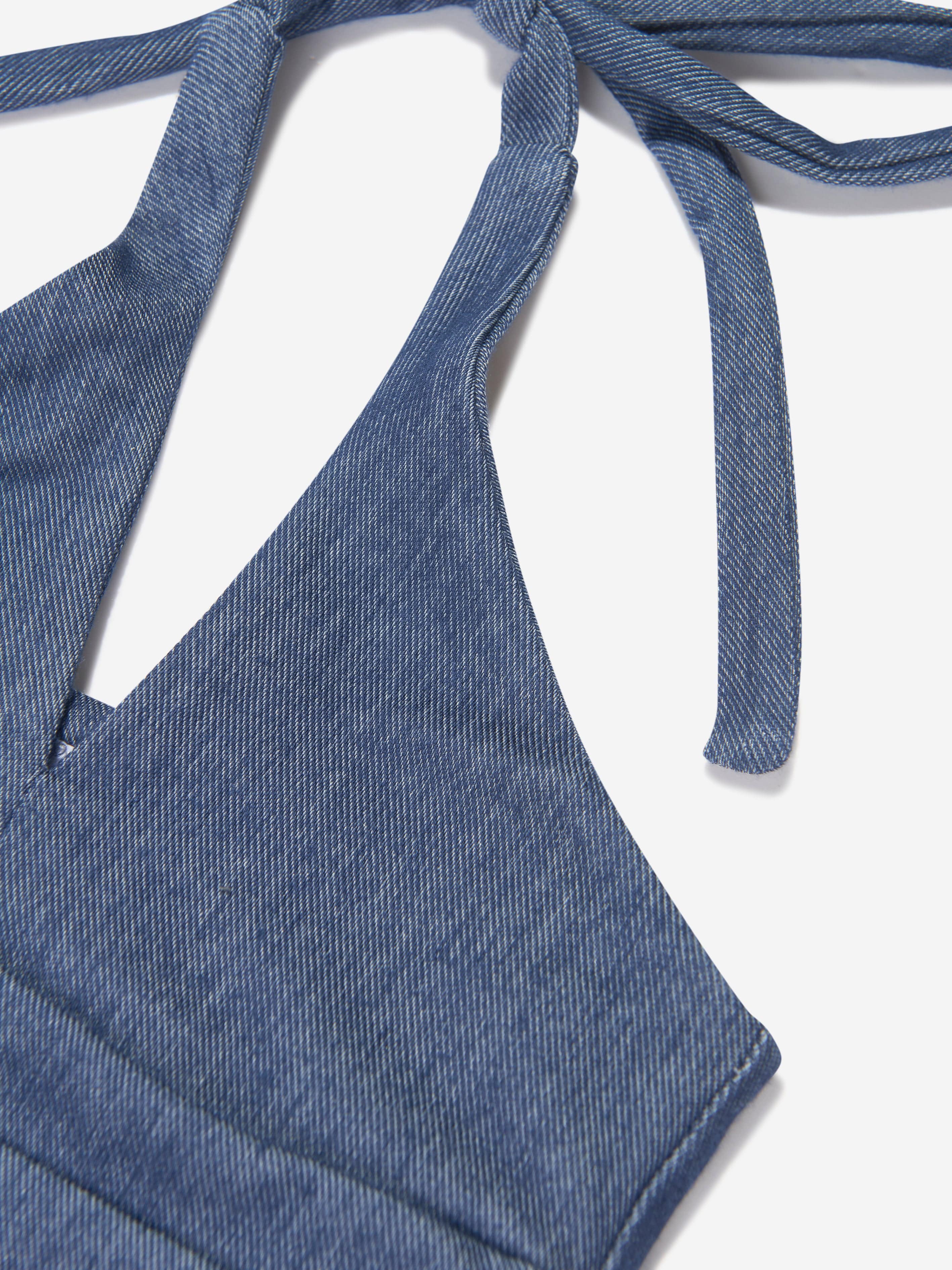AY by AYLA Girls Denim Look Halterneck Swimsuit in Blue Many Kinds Of Online