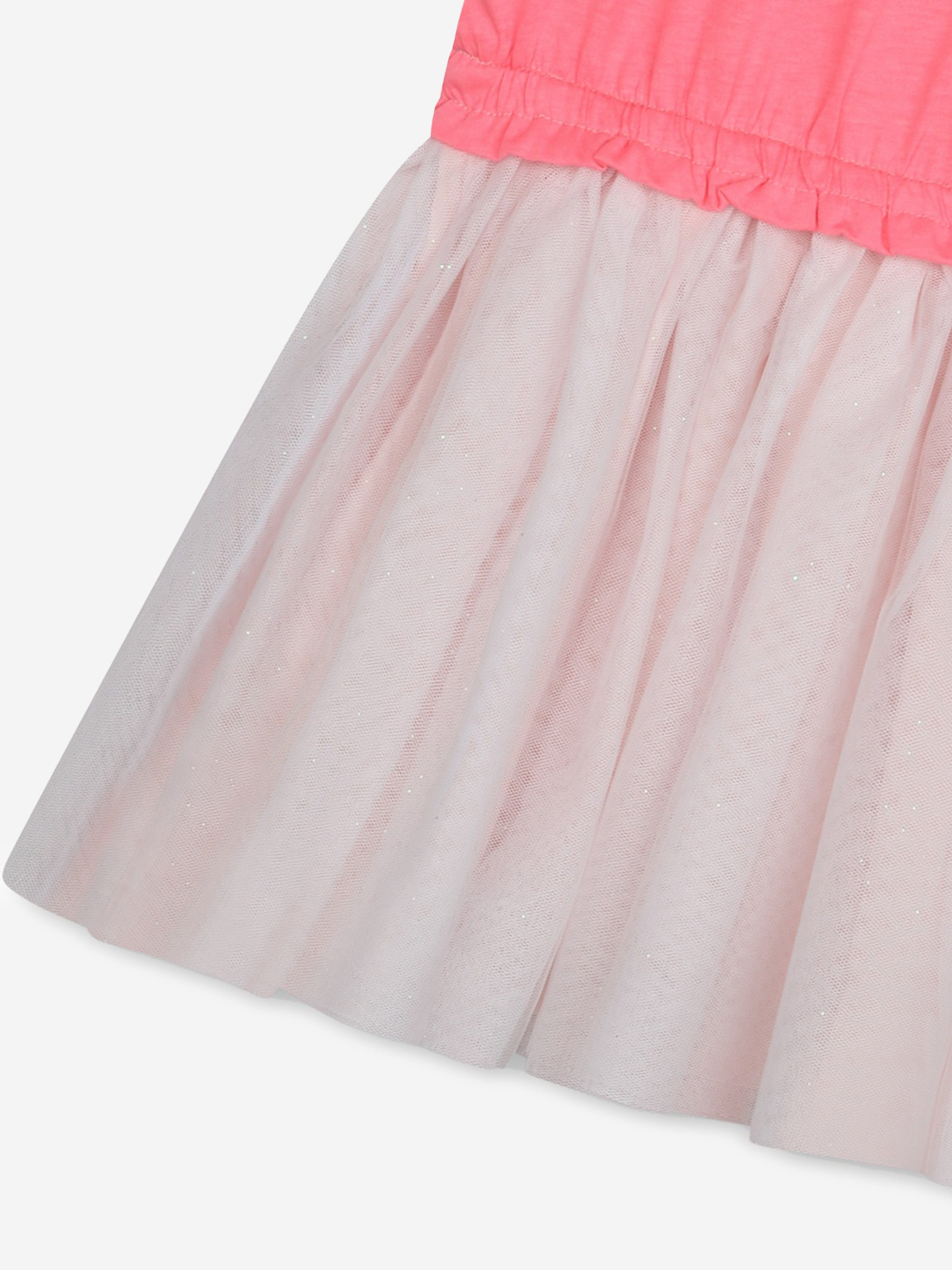 Billieblush Girls Jersey And Tulle Dress in Pink Cheap Outlet Store