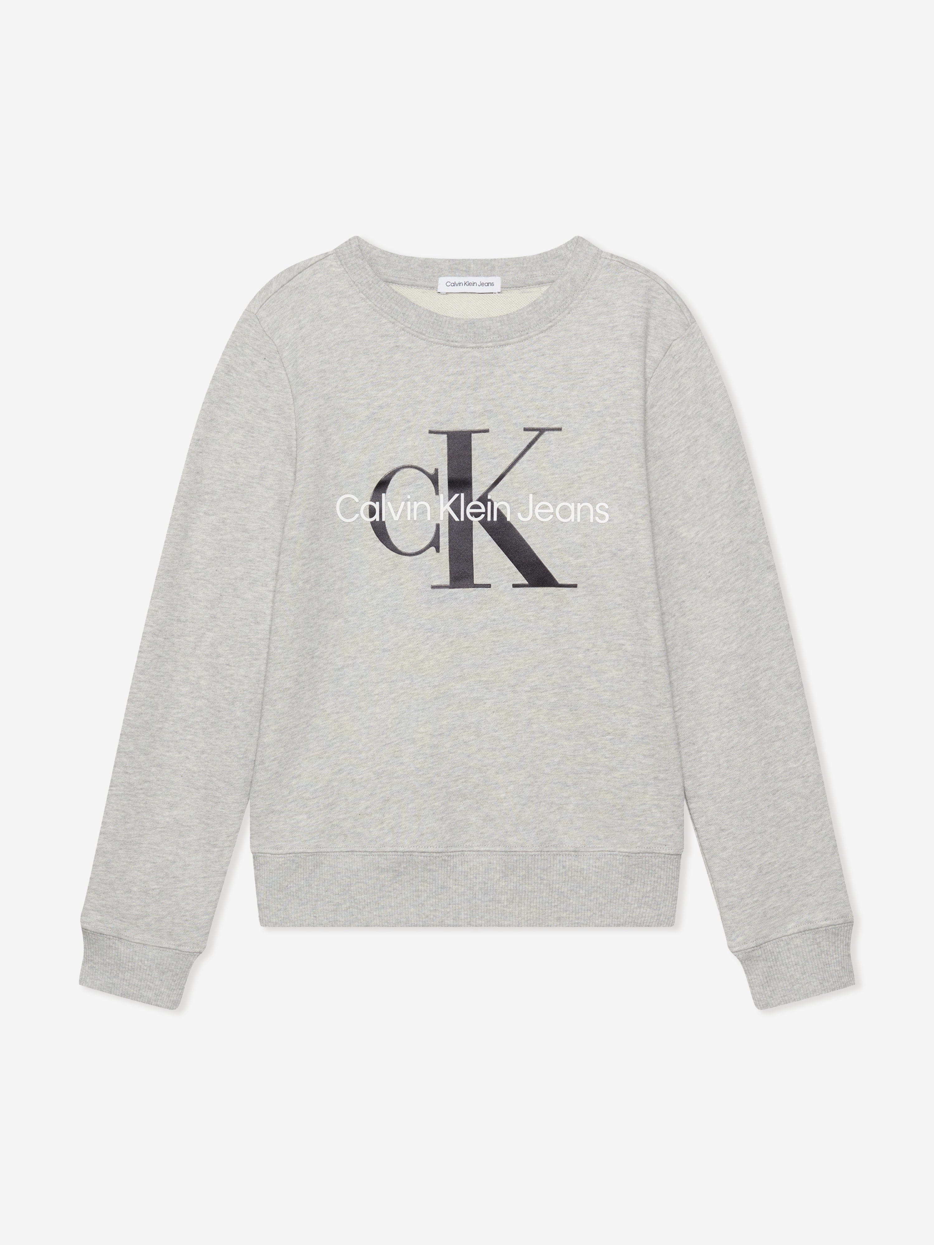 Calvin Klein Kids Monogram Logo Sweasthirt in Grey Many Kinds Of Cheap Online