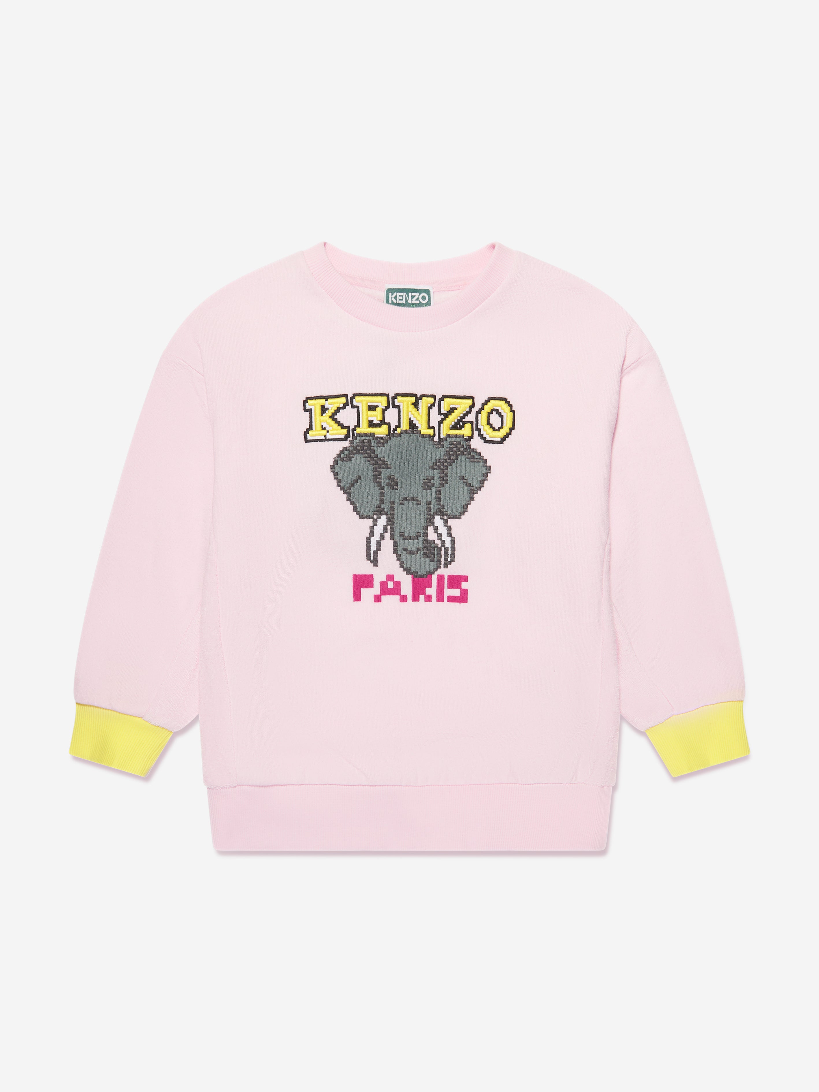 KENZO Girls Jungle Game Sweatshirt in Pink Cheap Sale Supply