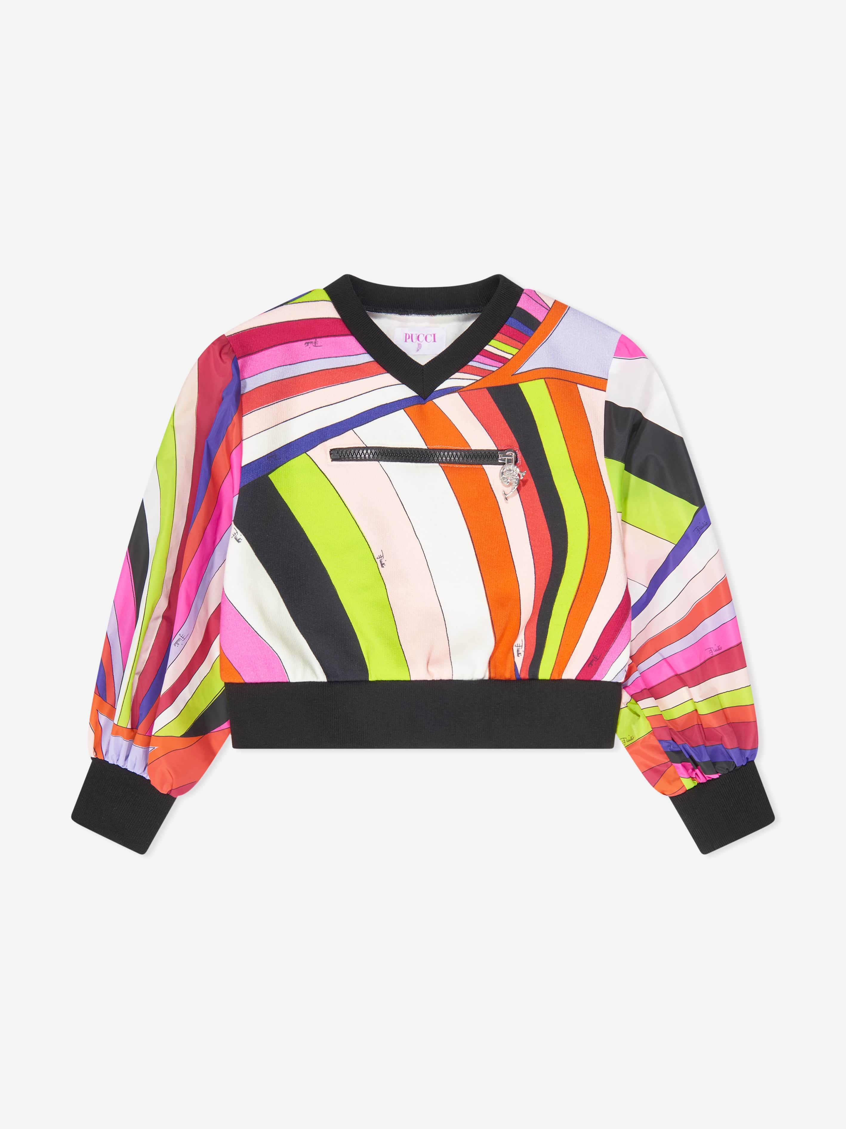 Pucci Girls Iride Print Sweatshirt in Multicolour Shop Sale Online