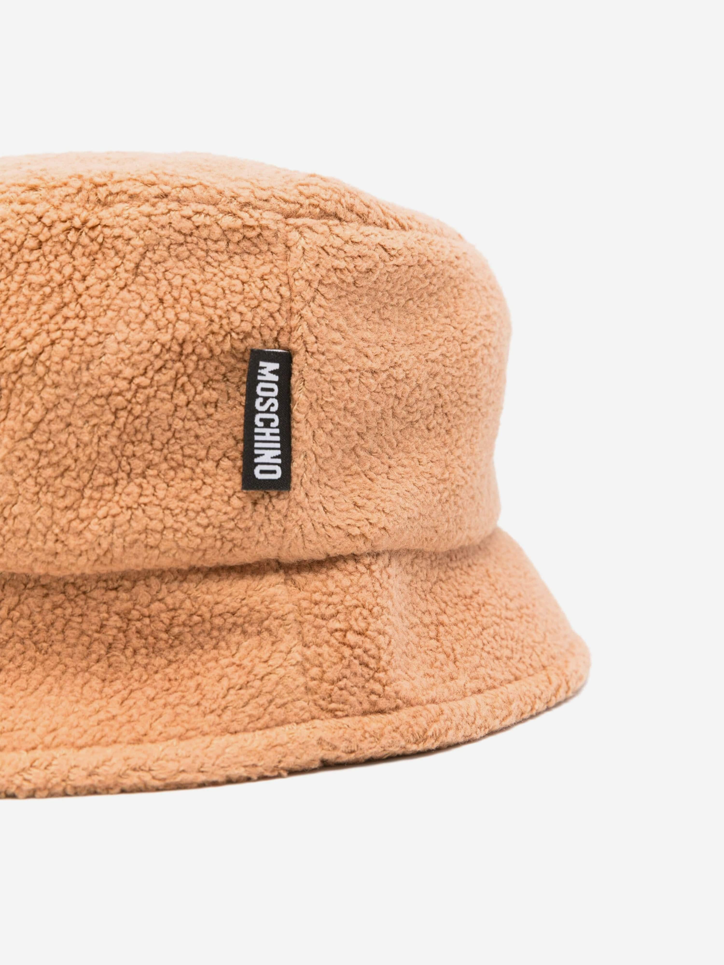 Moschino Kids Teddy Bear Bucket Hat in Brown Free Shipping Cheap