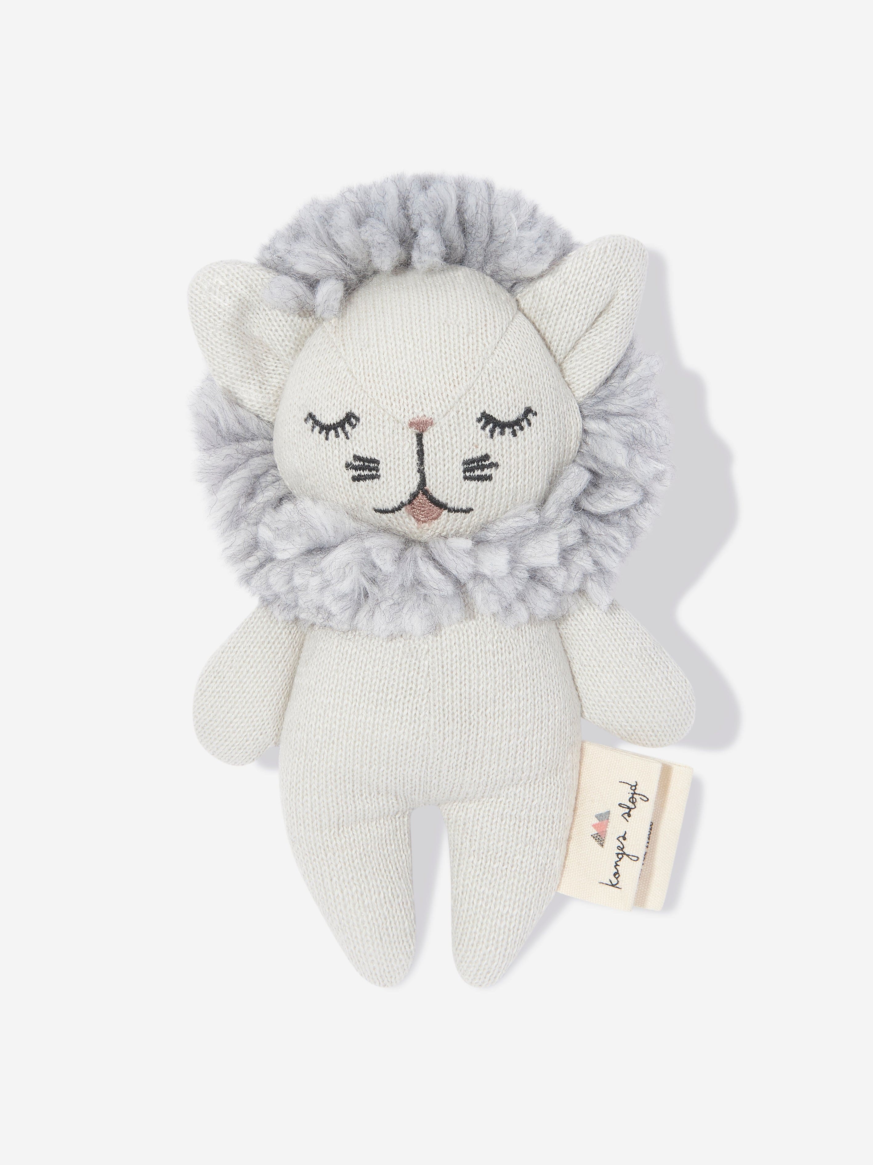 Konges Sljd Baby Mini Lion Soft Toy in Grey Cheap Online