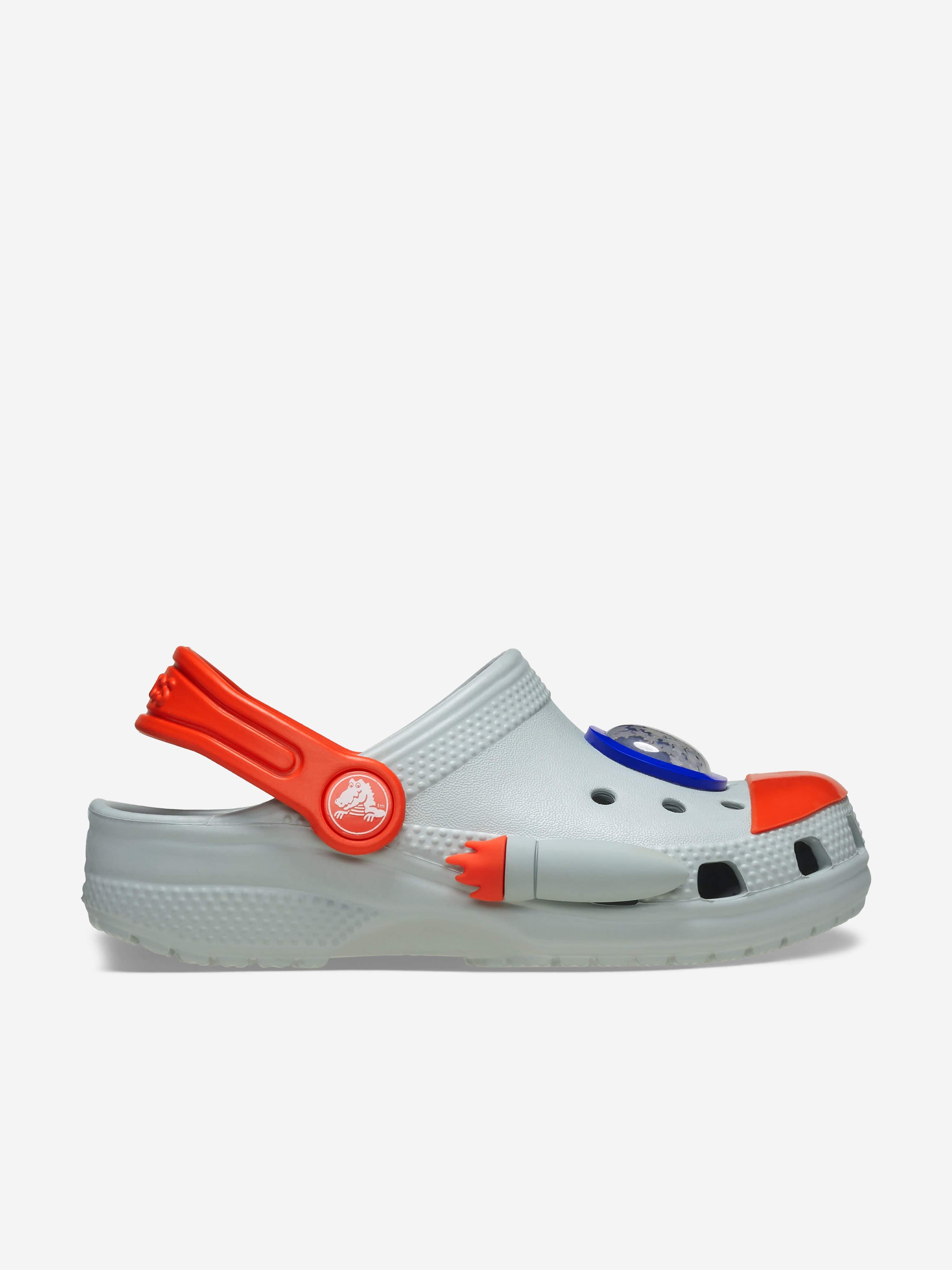 Crocs Boys Classic Rocket Ship Clog in Grey Cheap Sale Now