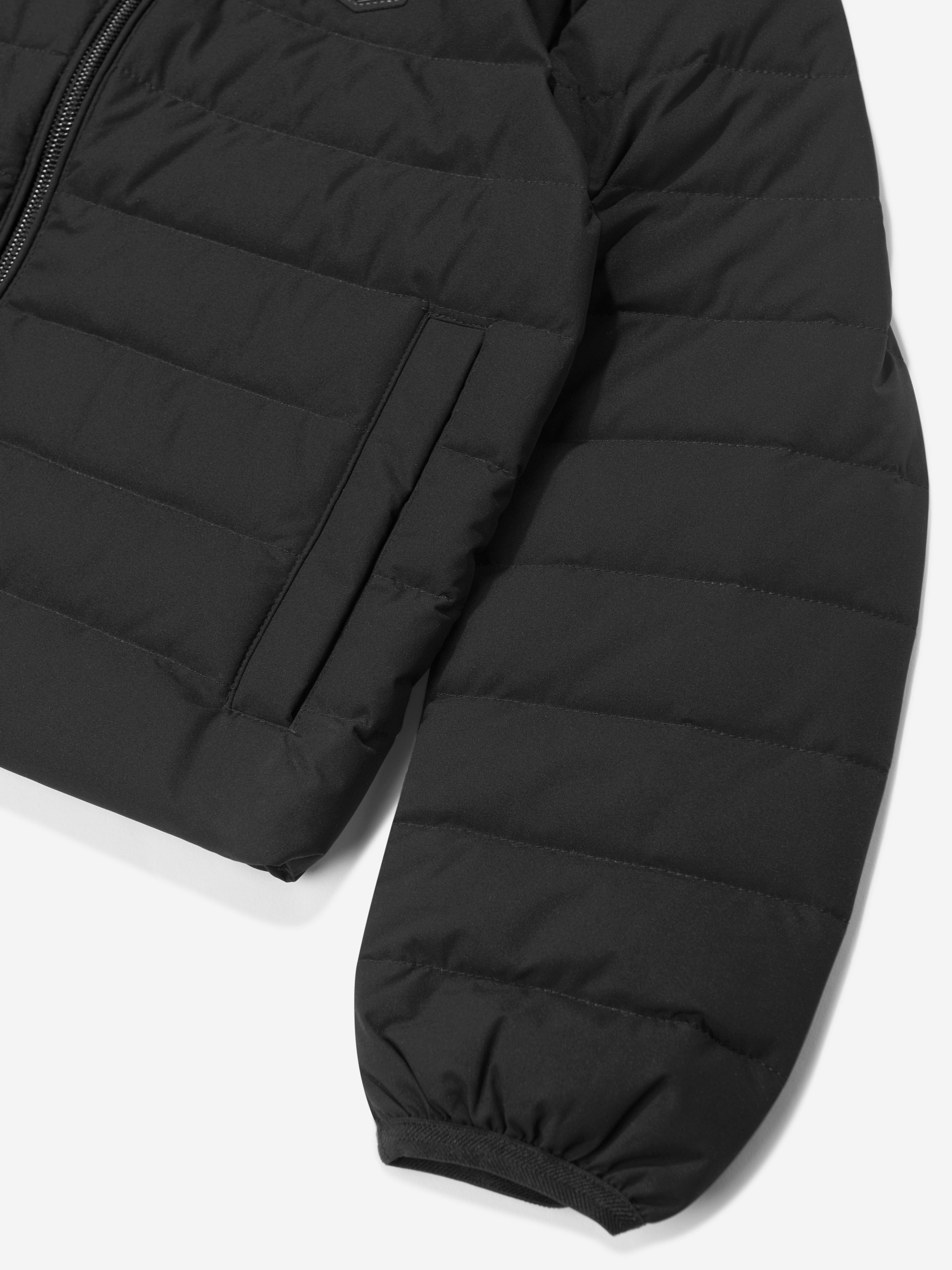 Emporio Armani Boys Down Puffer Jacket in Black Fake Cheap Online