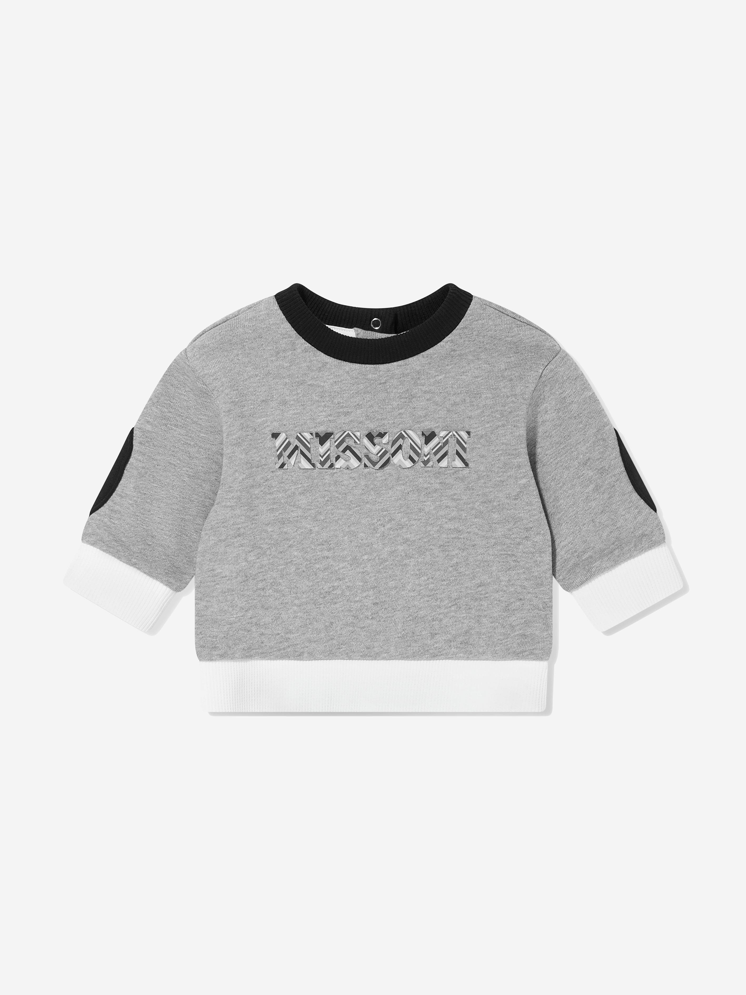 Missoni Baby Boys Logo Sweatshirt in Grey Discount Countdown Package