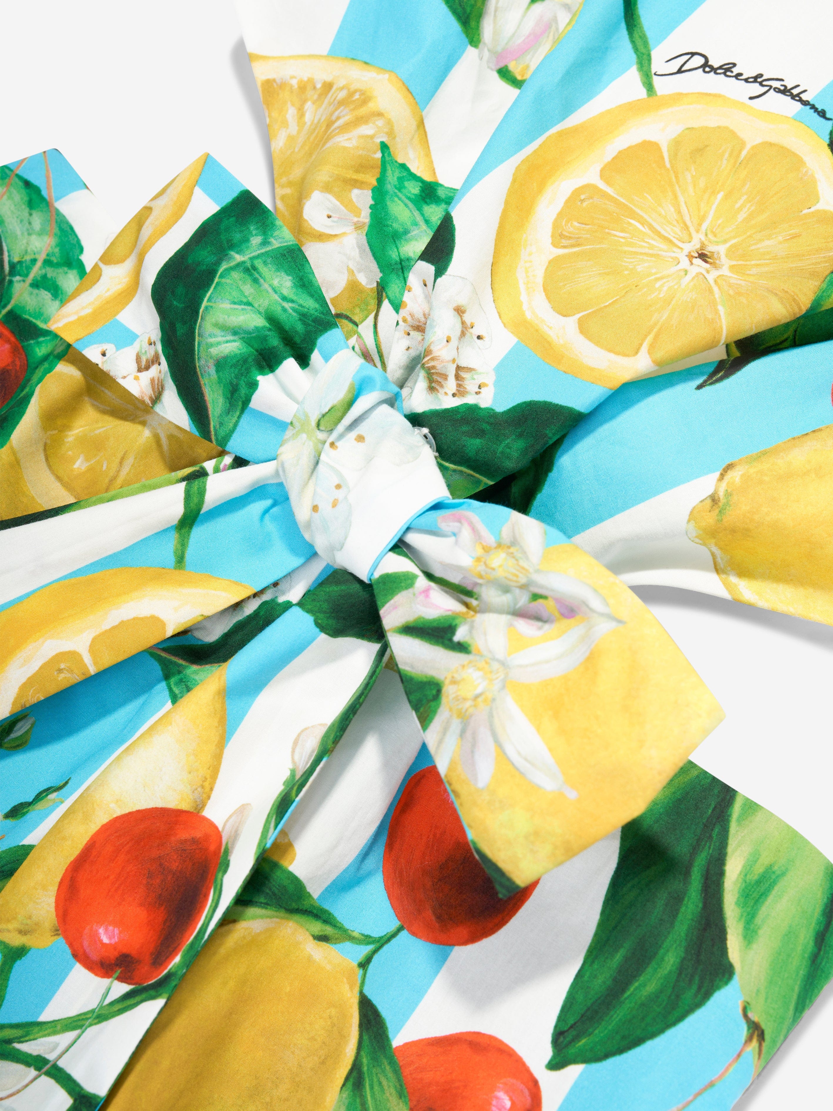 Dolce & Gabbana Girls Lemon Print Playsuit in Multicolour Sale Purchase