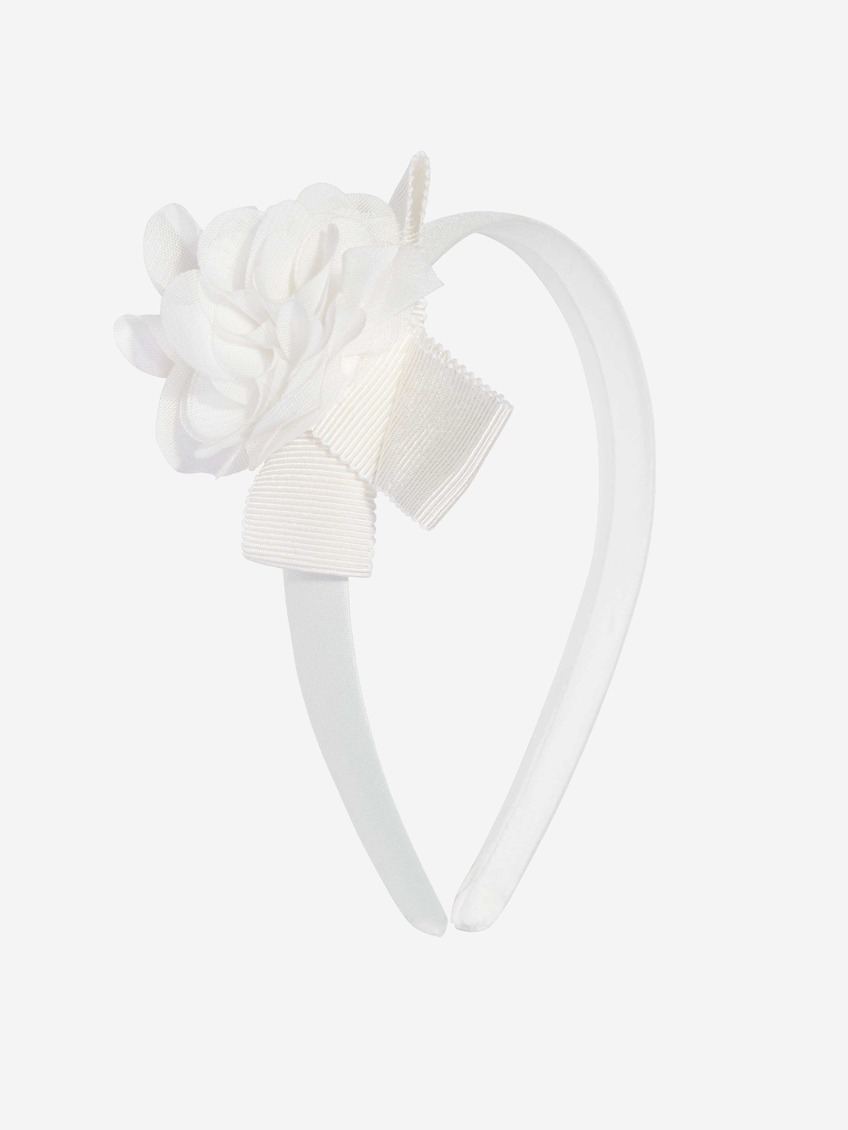 Patachou Girls Flower Headband in Ivory Free Shipping Outlet Locations