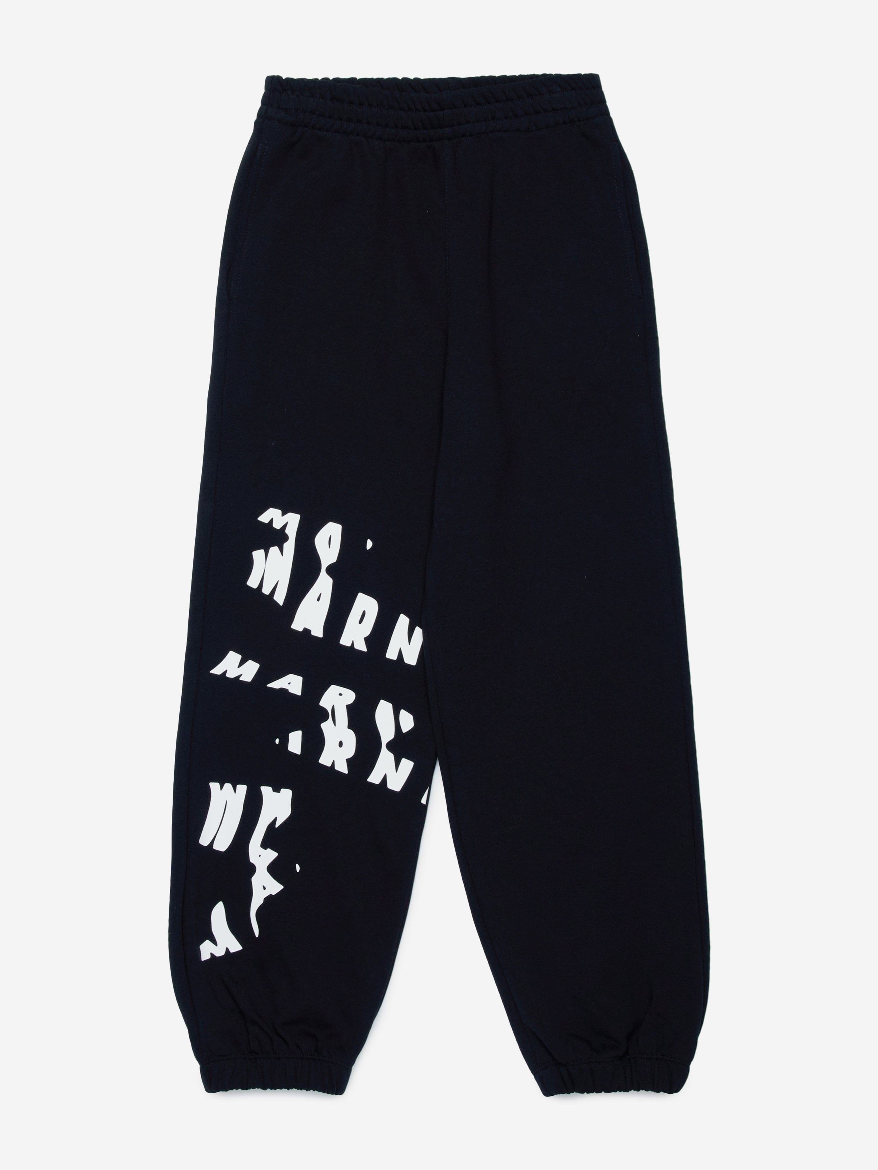 MARNI Kids Logo Joggers in Black Free Shipping Order