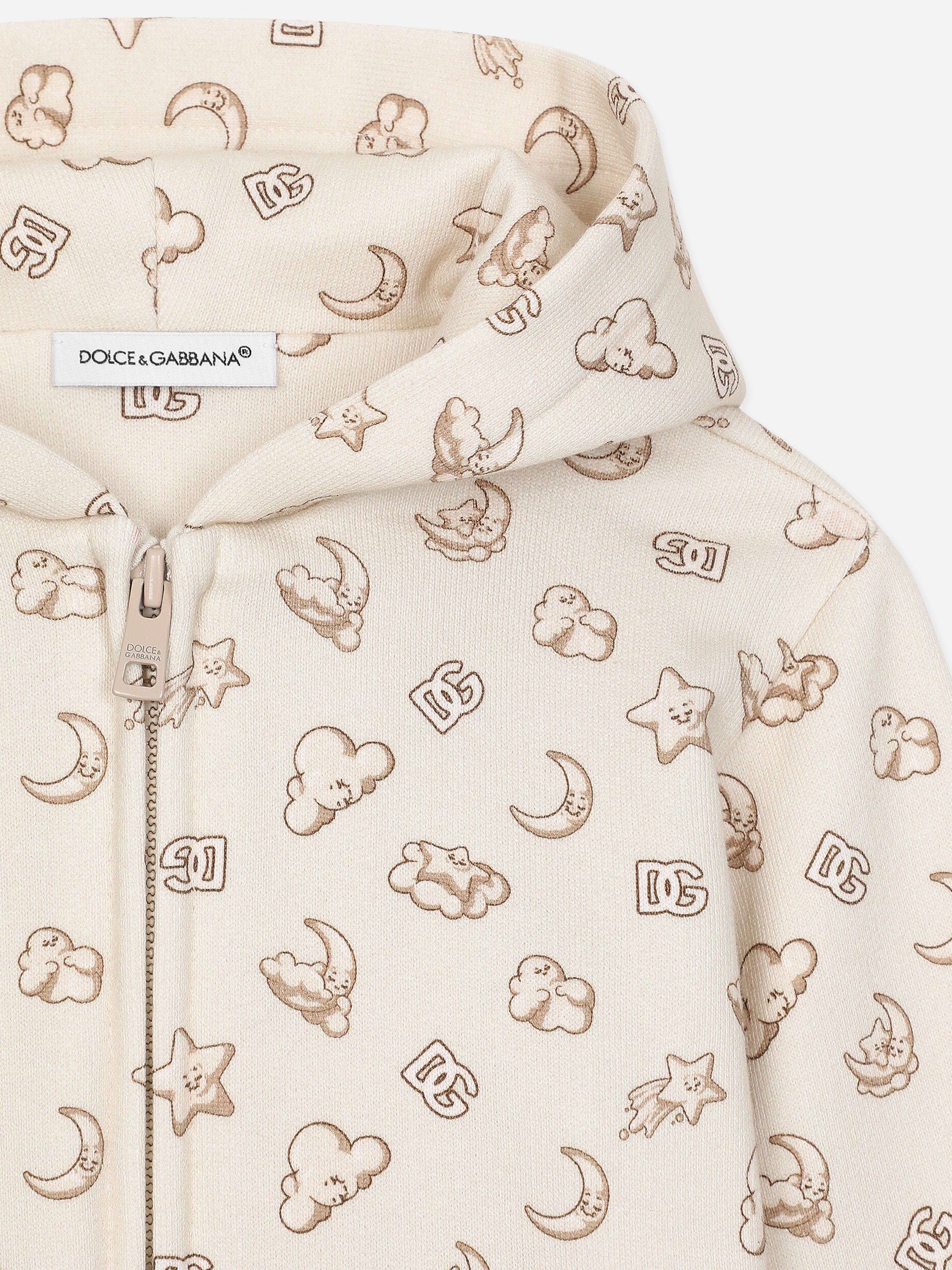 Dolce & Gabbana Baby Moon and Star Zip Up Top in Beige With Mastercard Online