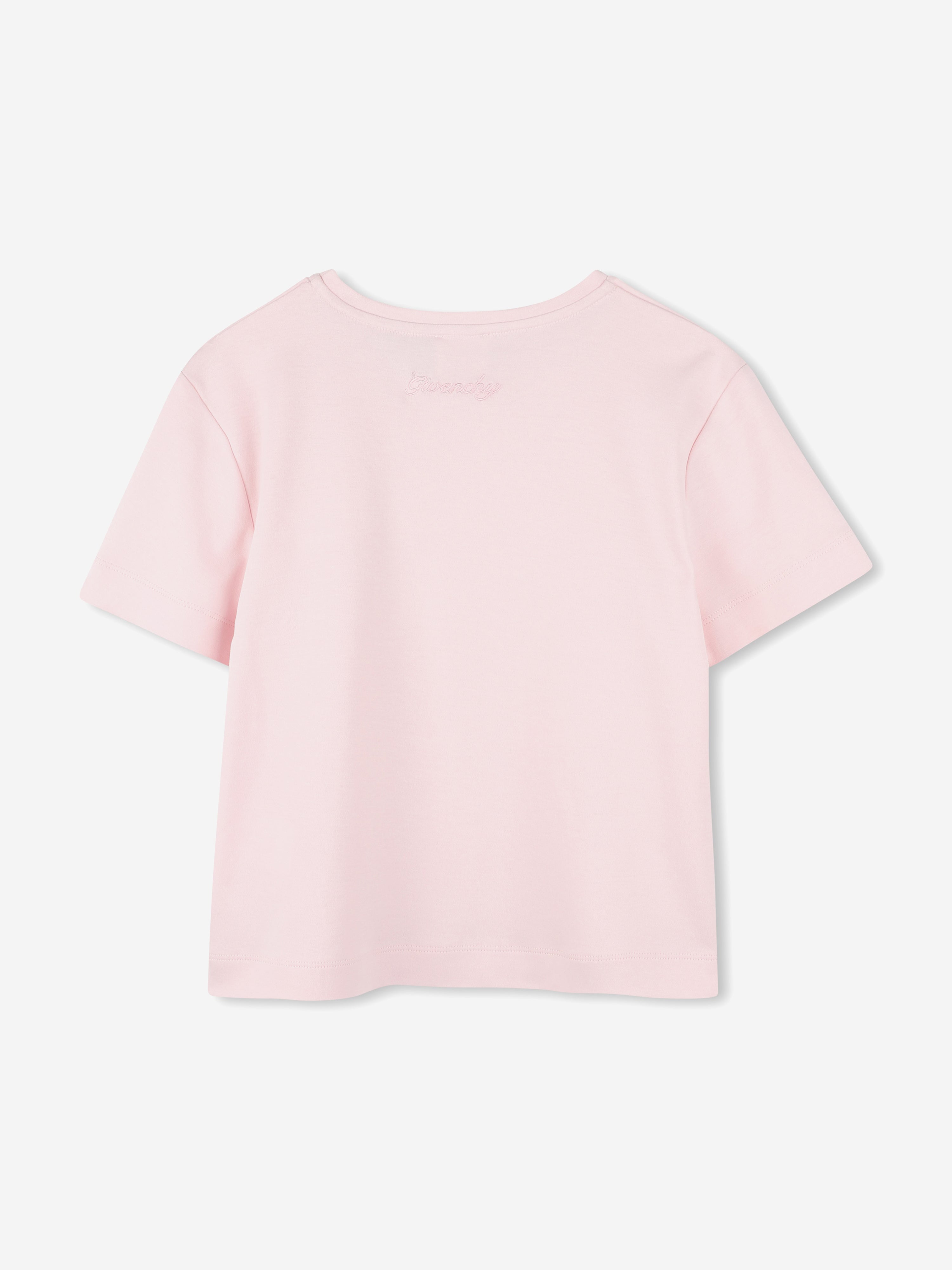 Girls 4G Satin Bow T-Shirt in Pink Free Shipping Deals