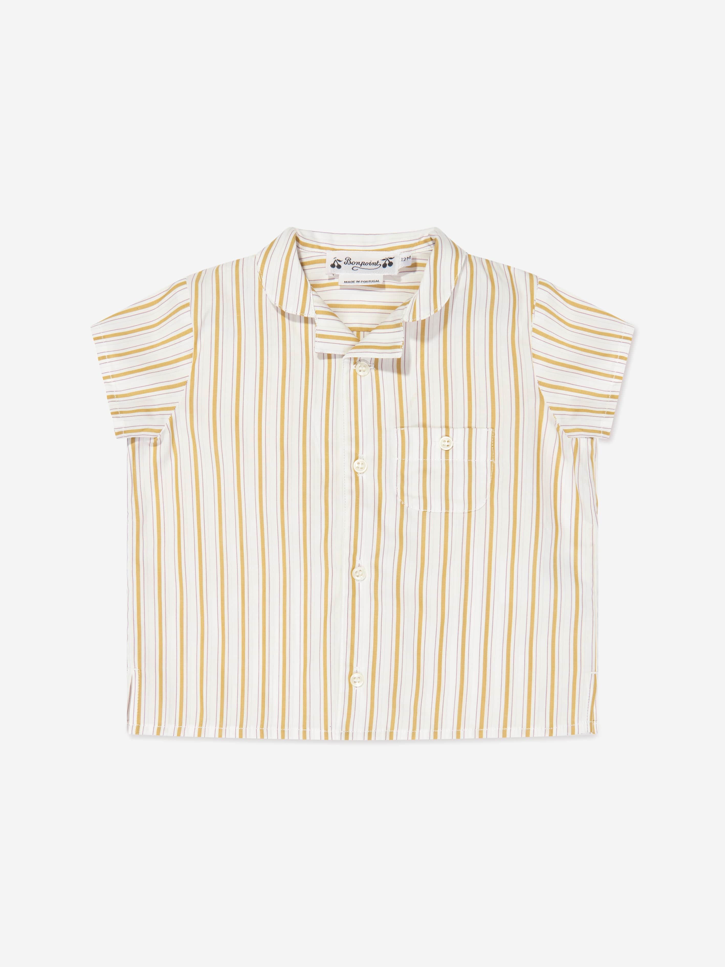 Bonpoint Baby Girls Striped Gerald Shirt in Beige 100% Authentic Cheap Online