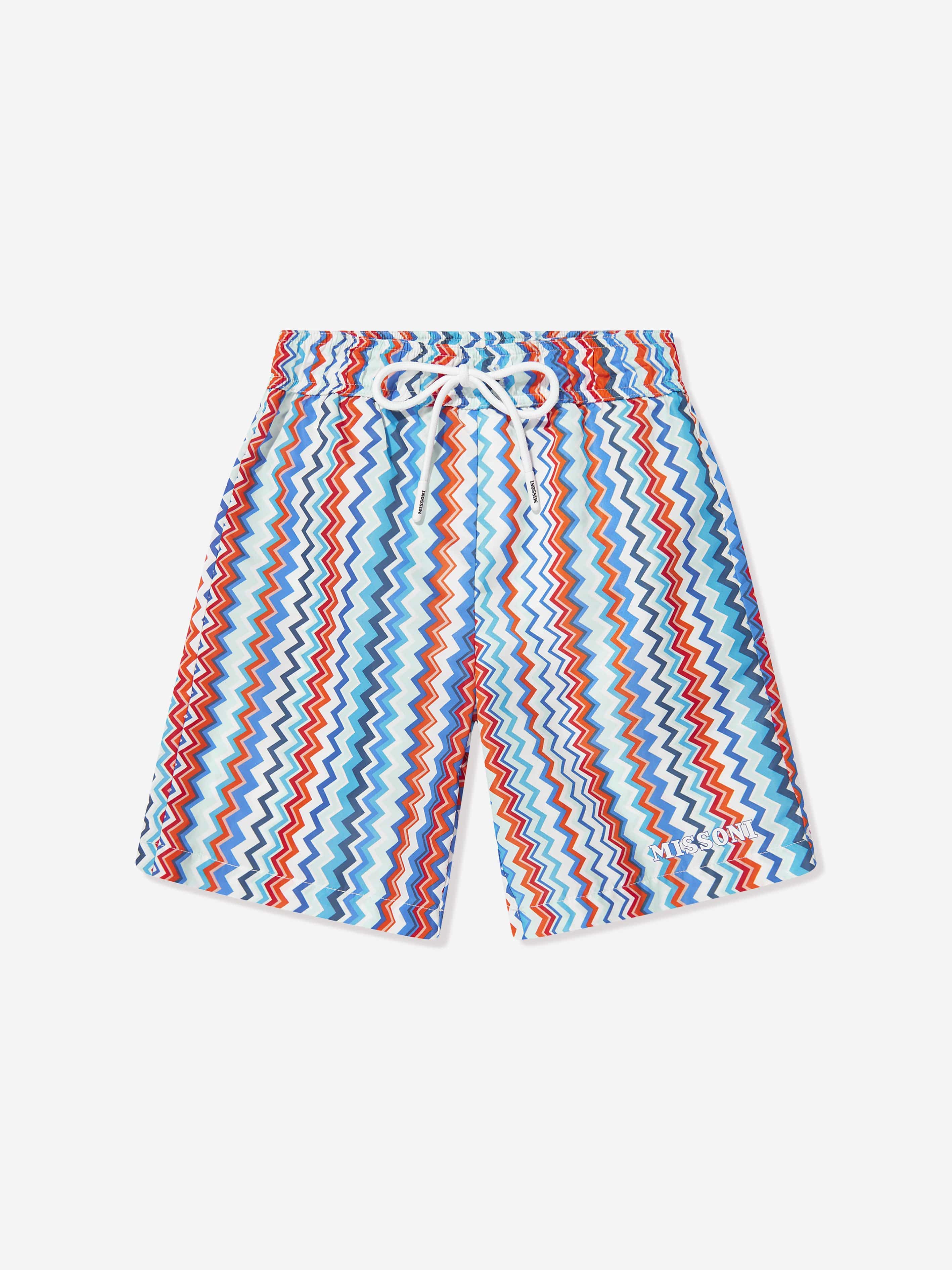 Missoni Boys Zigzag Swim Shorts in Blue Cheap Sale Pictures